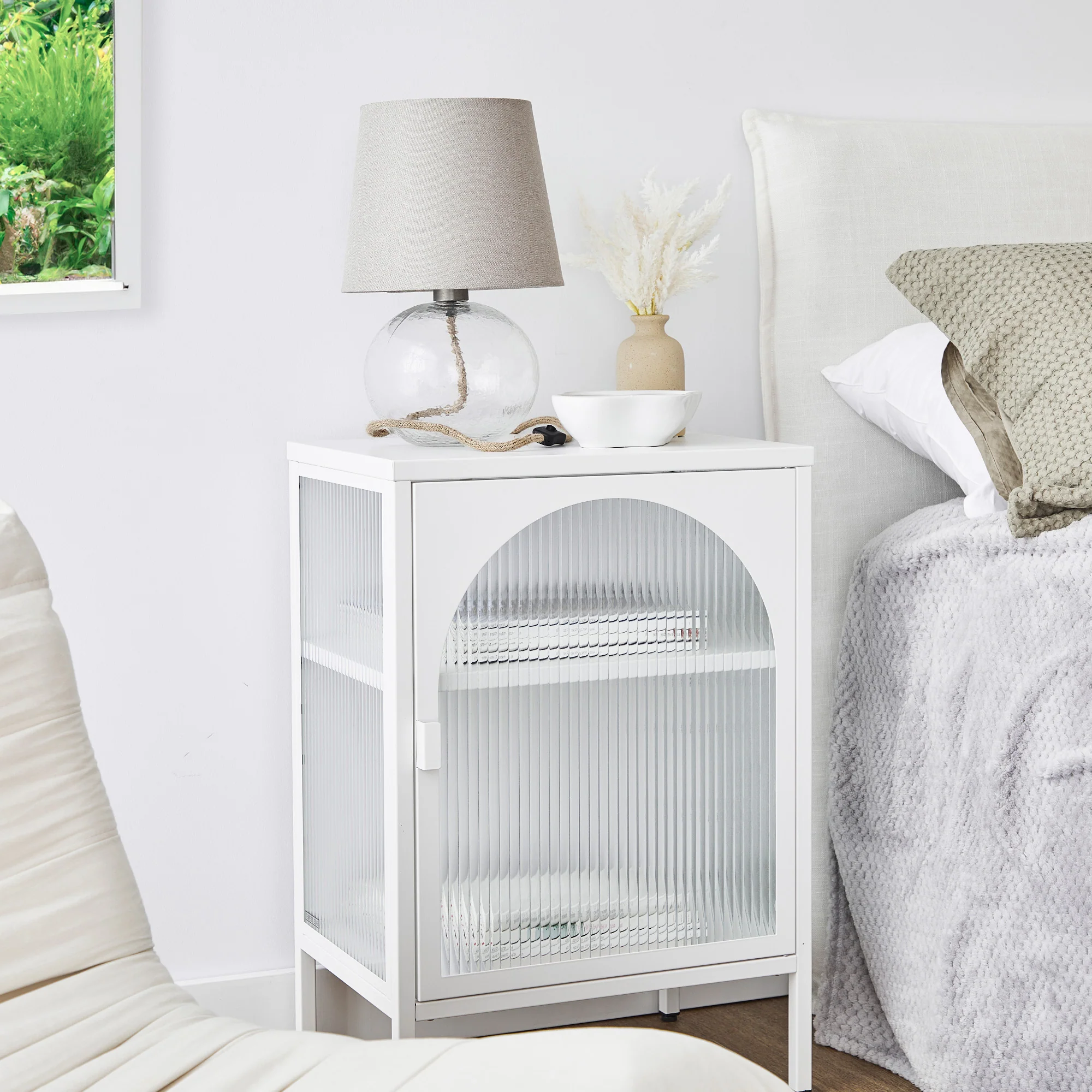 Eve Modern Metal Side Table White - Image 5