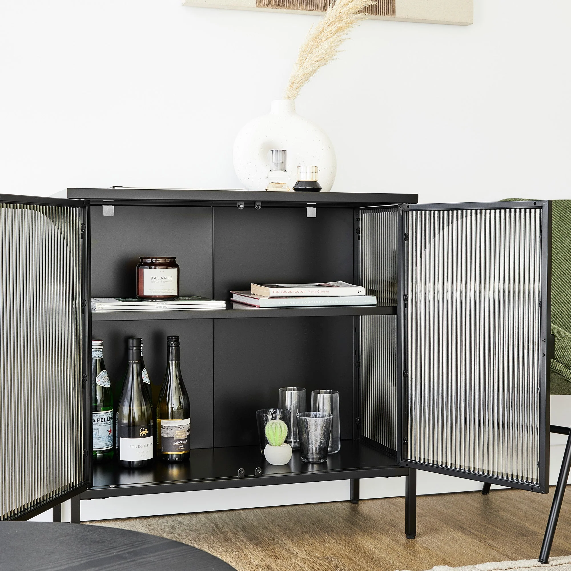 Eve Modern Metal Cabinet Black - Image 5