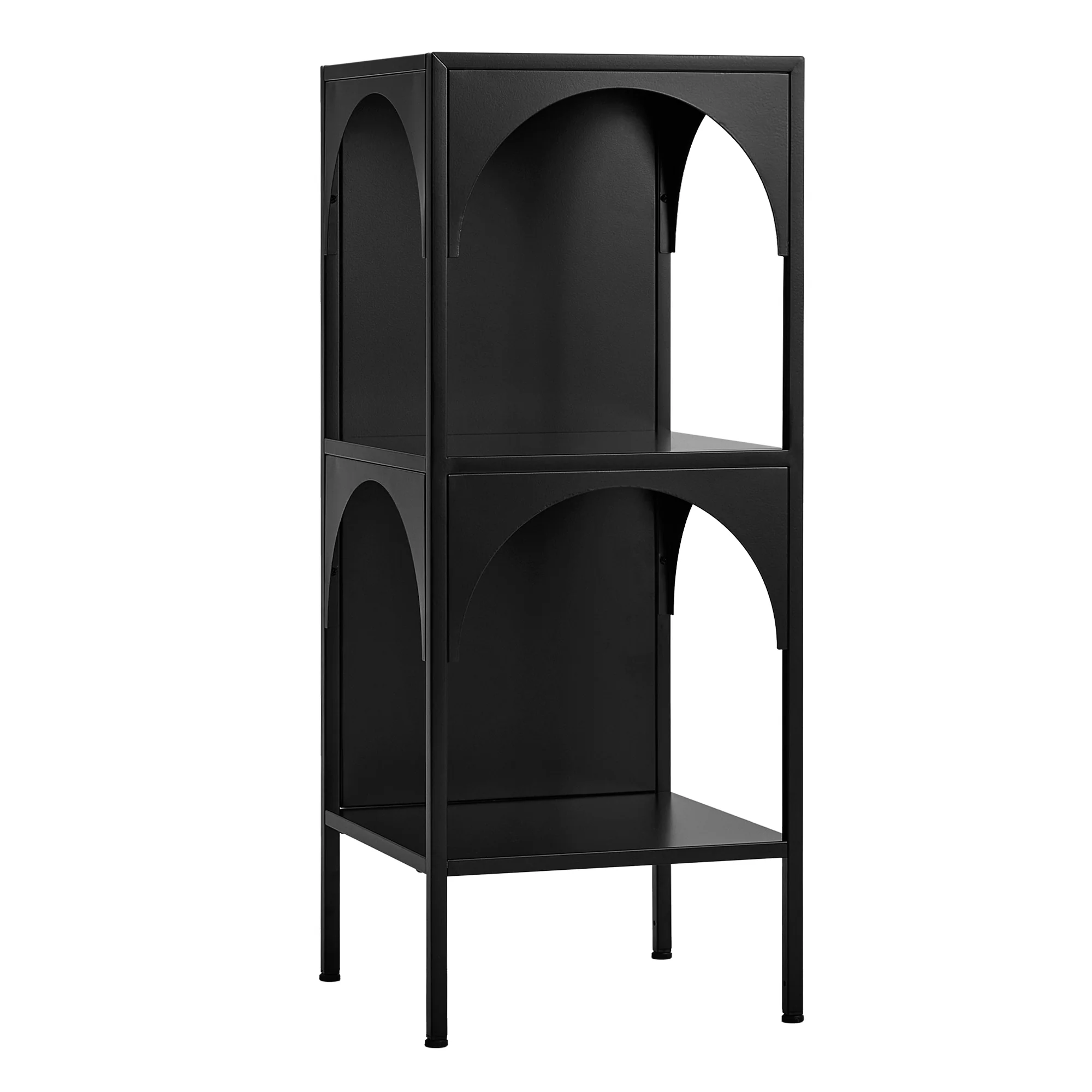 Eve Metal Open Front Shelving Unit Black - Image 2