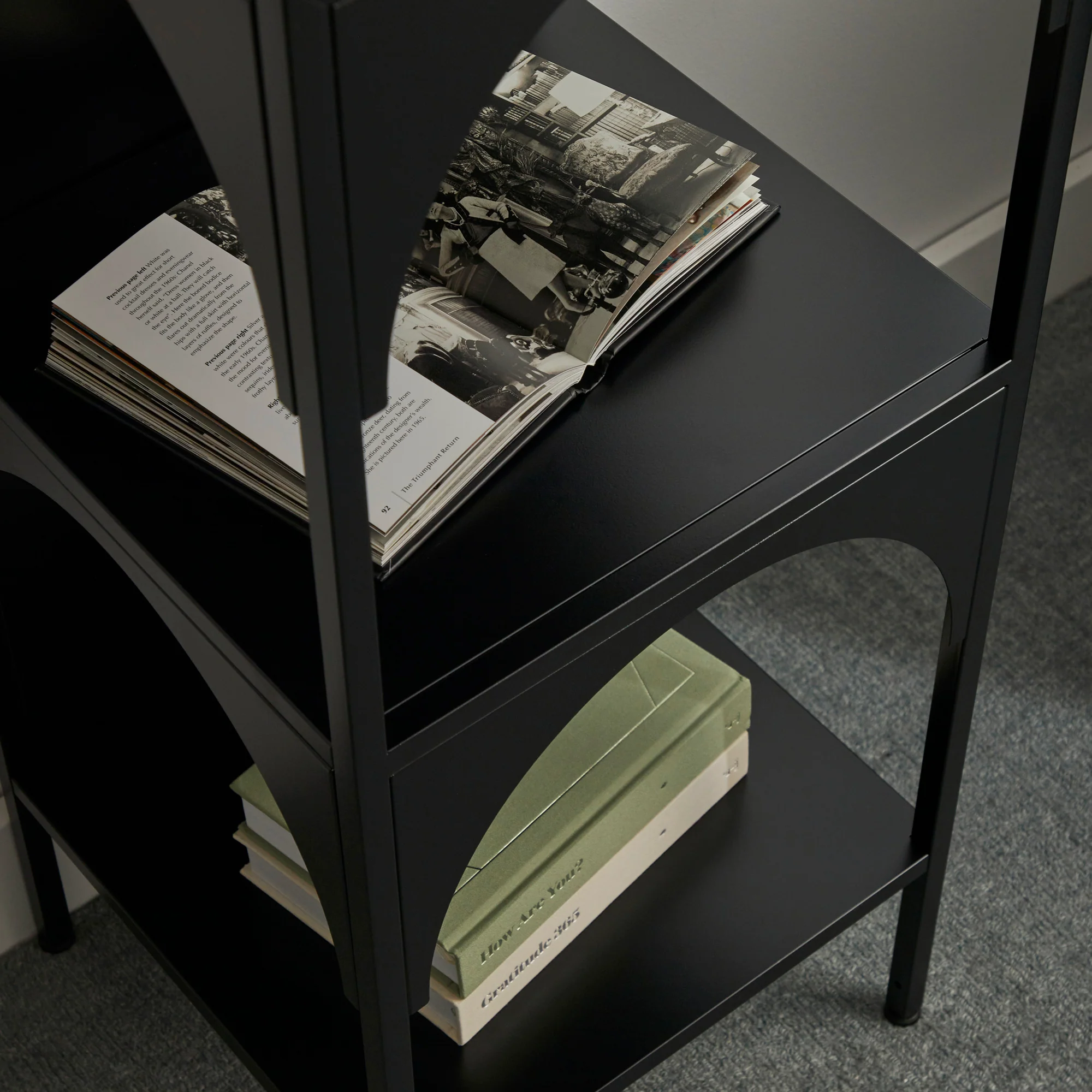Eve Metal Open Front Shelving Unit Black - Image 5