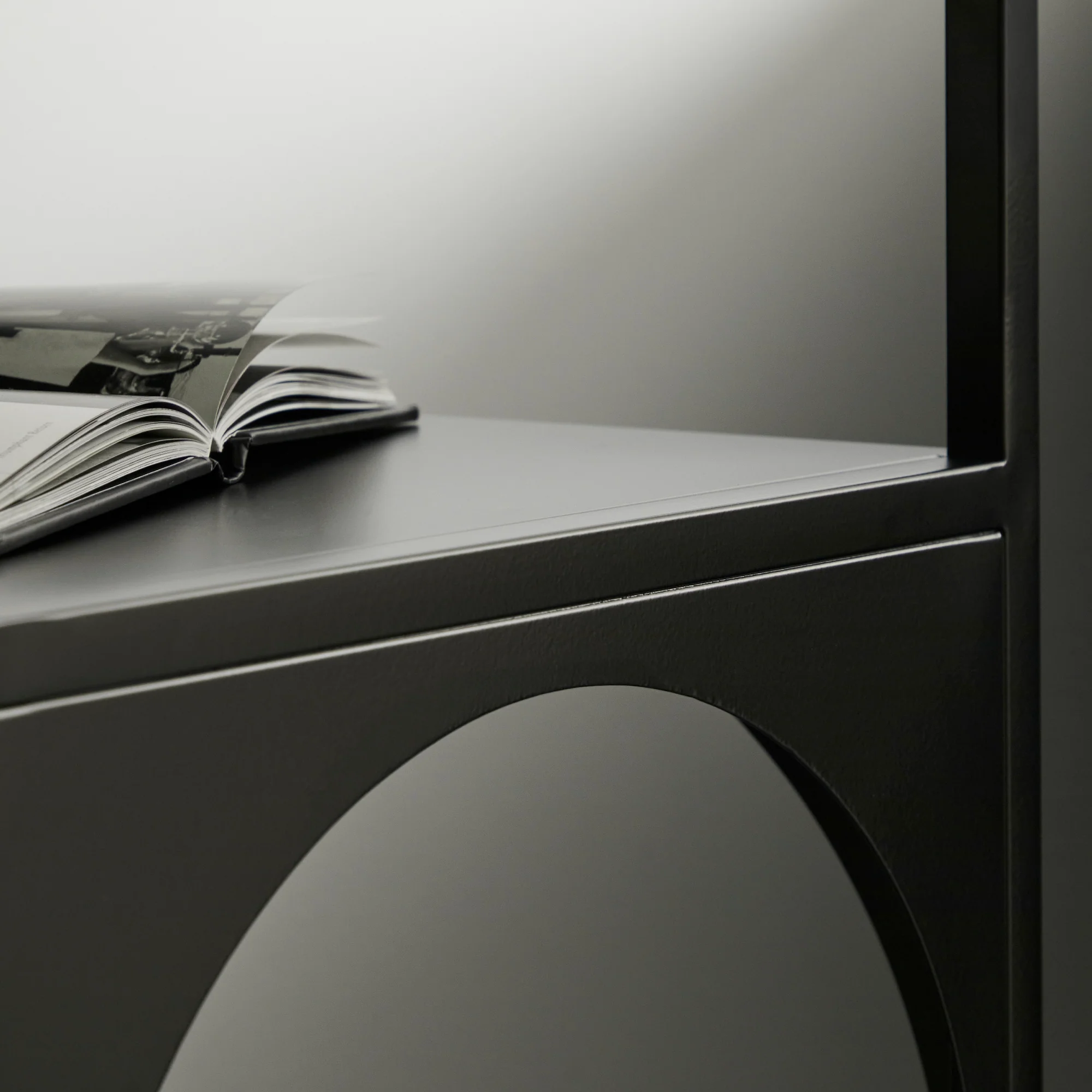 Eve Metal Open Front Shelving Unit Black - Image 6