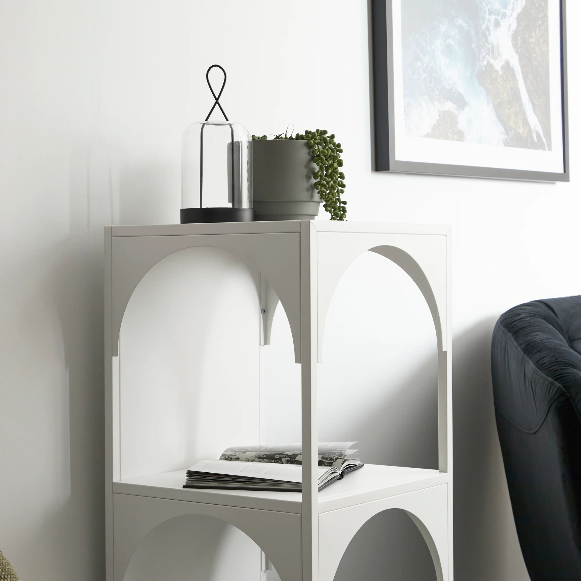 Eve Metal Open Front Shelving Unit White - Image 4