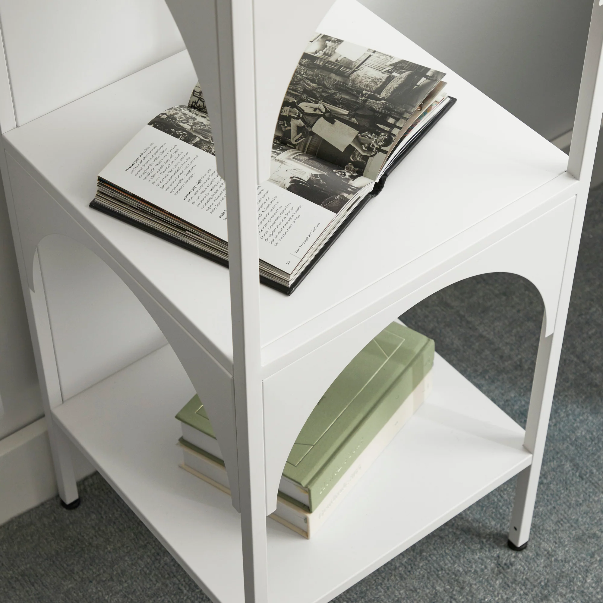 Eve Metal Open Front Shelving Unit White - Image 5