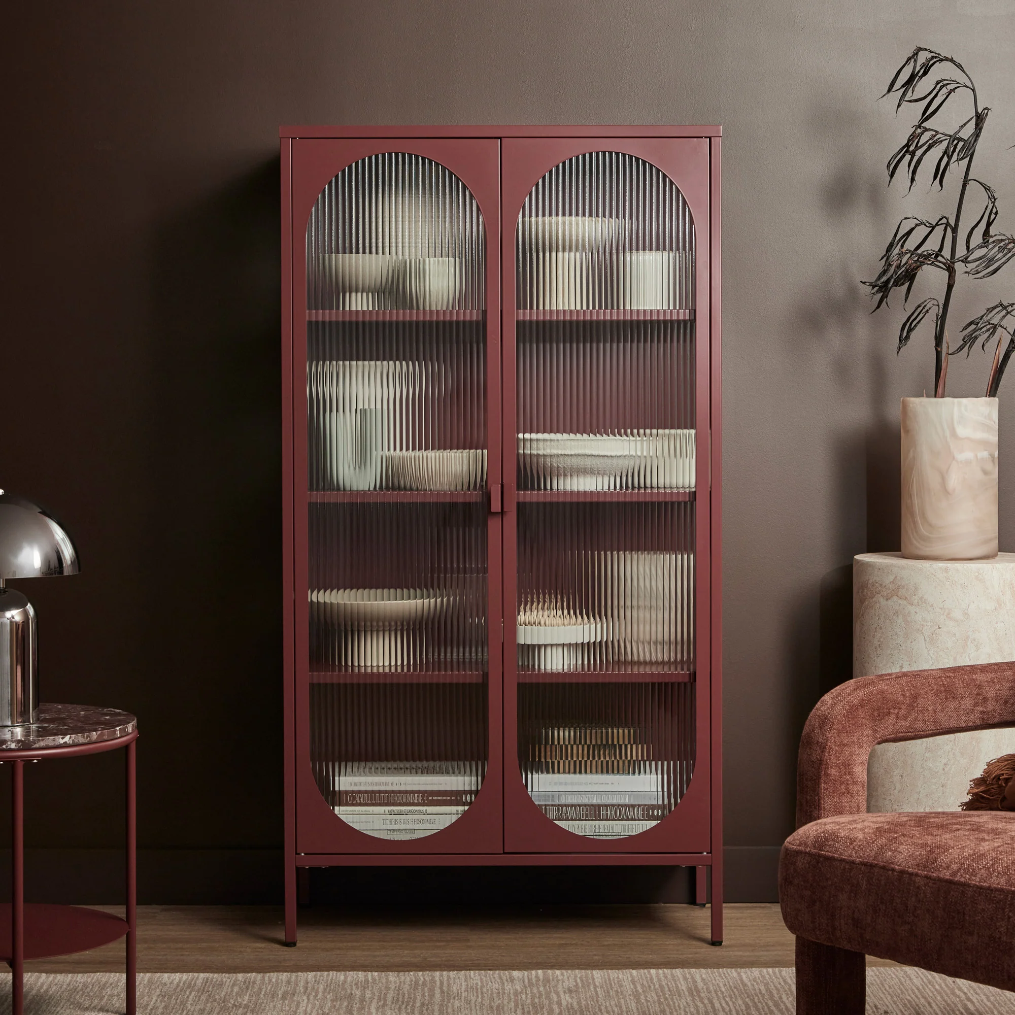 Eve Modern Large Metal Cabinet Wine - Image 6