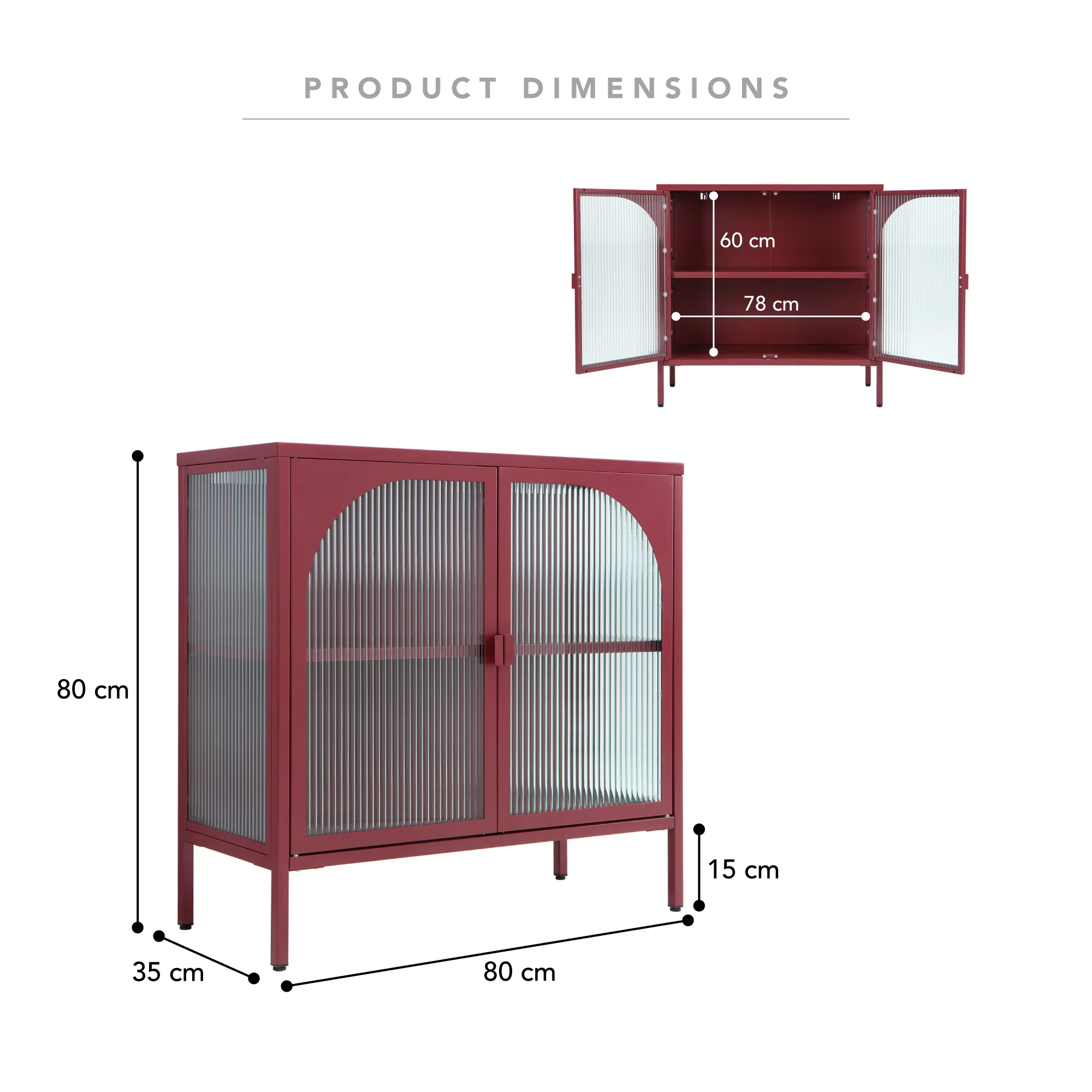 Eve Modern Metal Cabinet Wine - Image 3