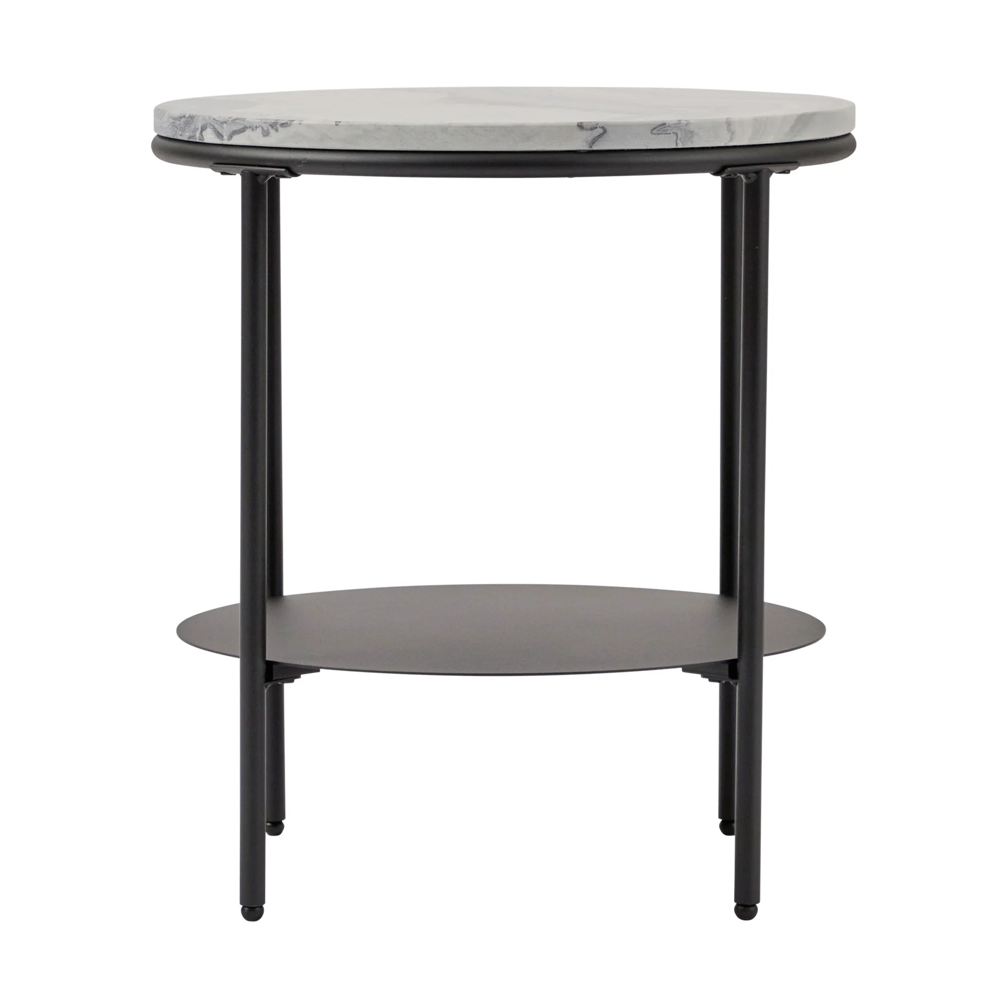 Fernando Marble and Metal Side Table Black - Image 12