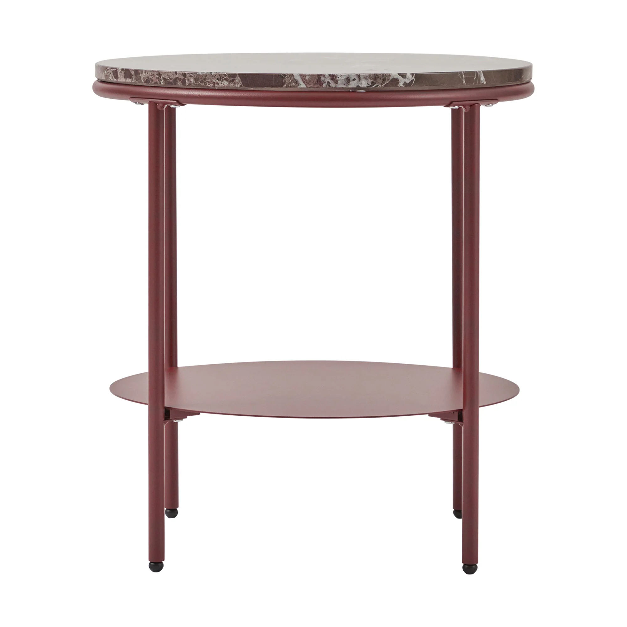 Fernando Marble and Metal Side Table Red - Image 12
