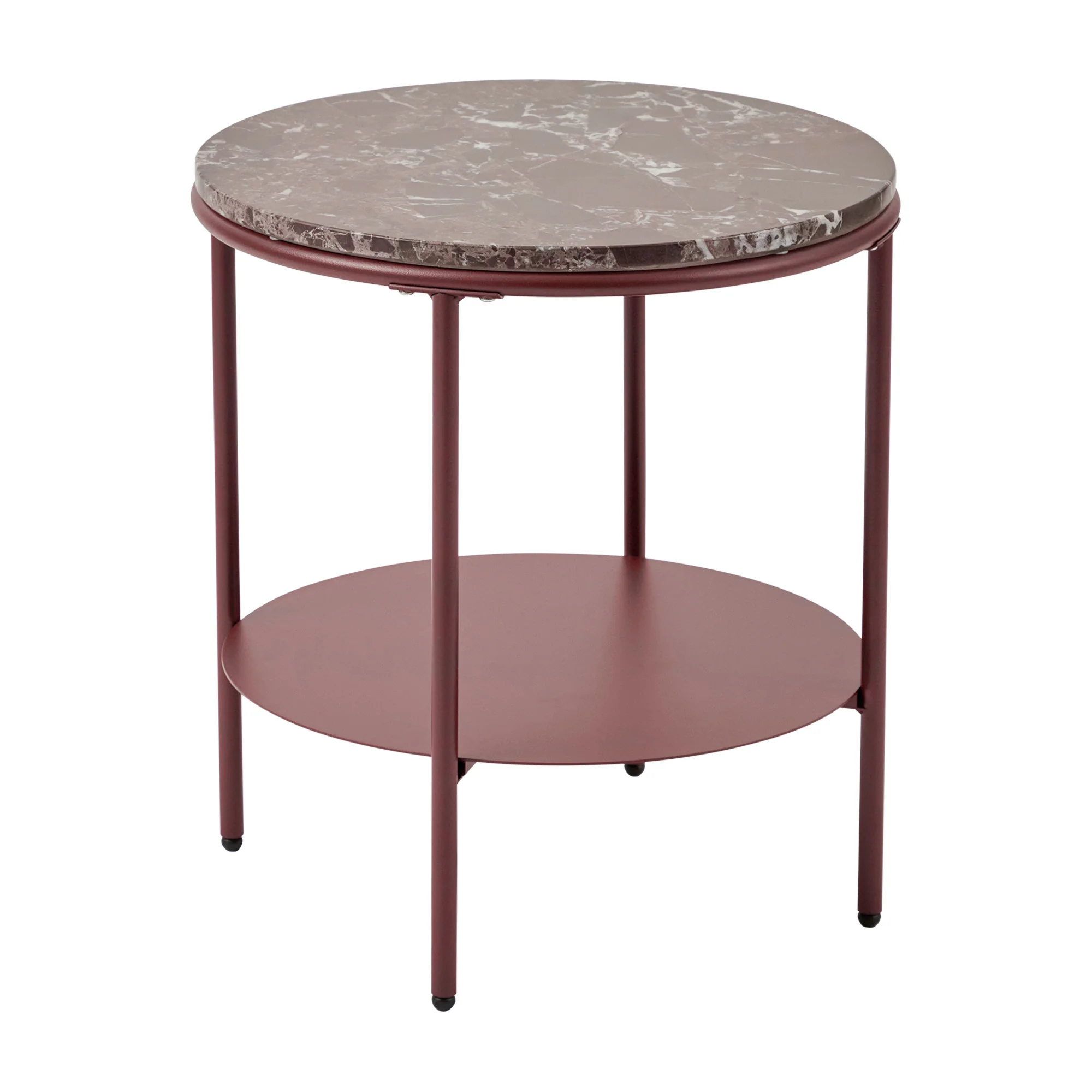 Fernando Marble and Metal Side Table Red - Image 2