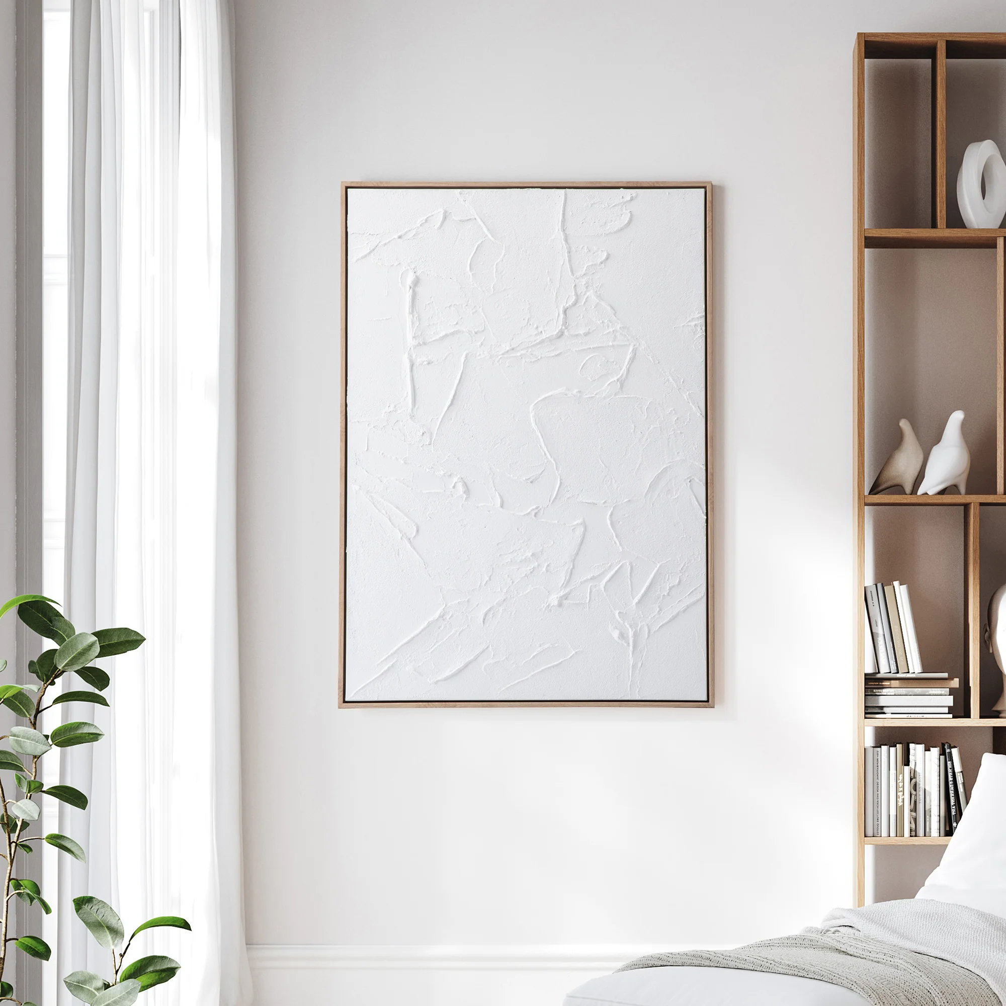 Field in White Wall Art 70x100cm - Image 3
