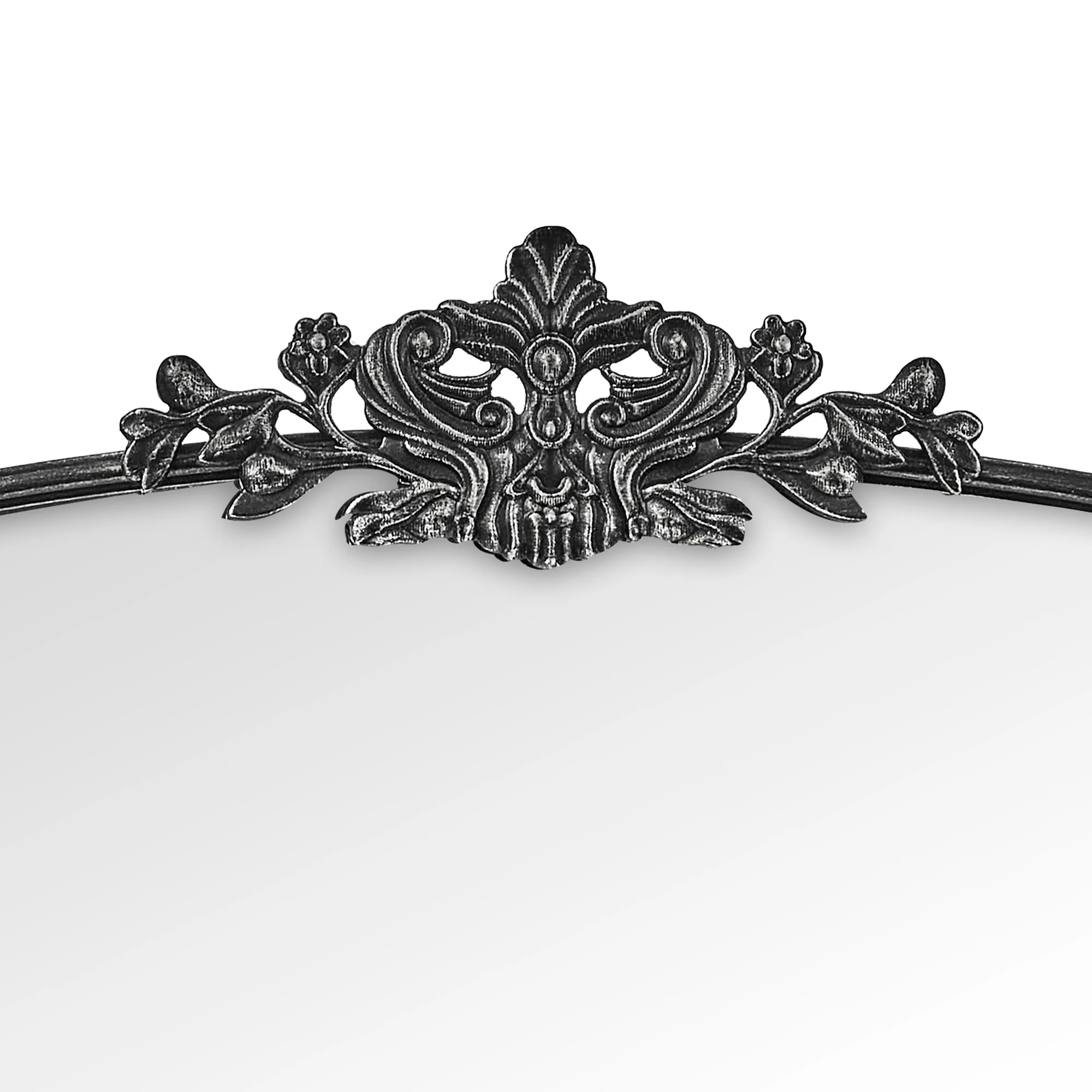 Florence 100cm Baroque Mirror Black - Image 10