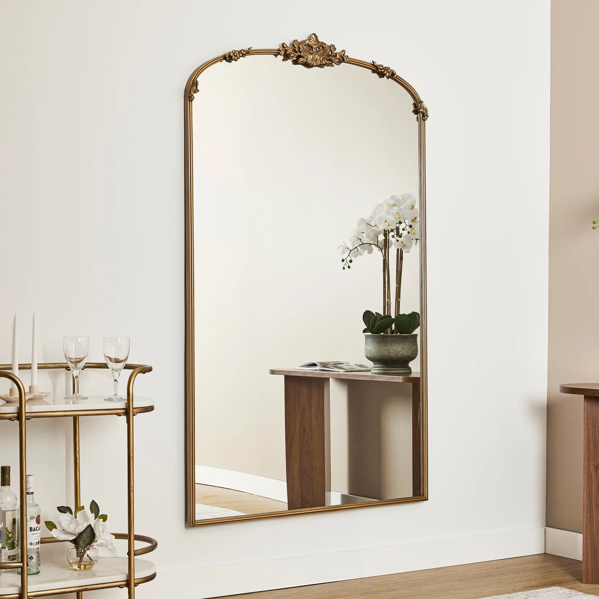 Florence XL 180cm Baroque Mirror Gold - Image 7