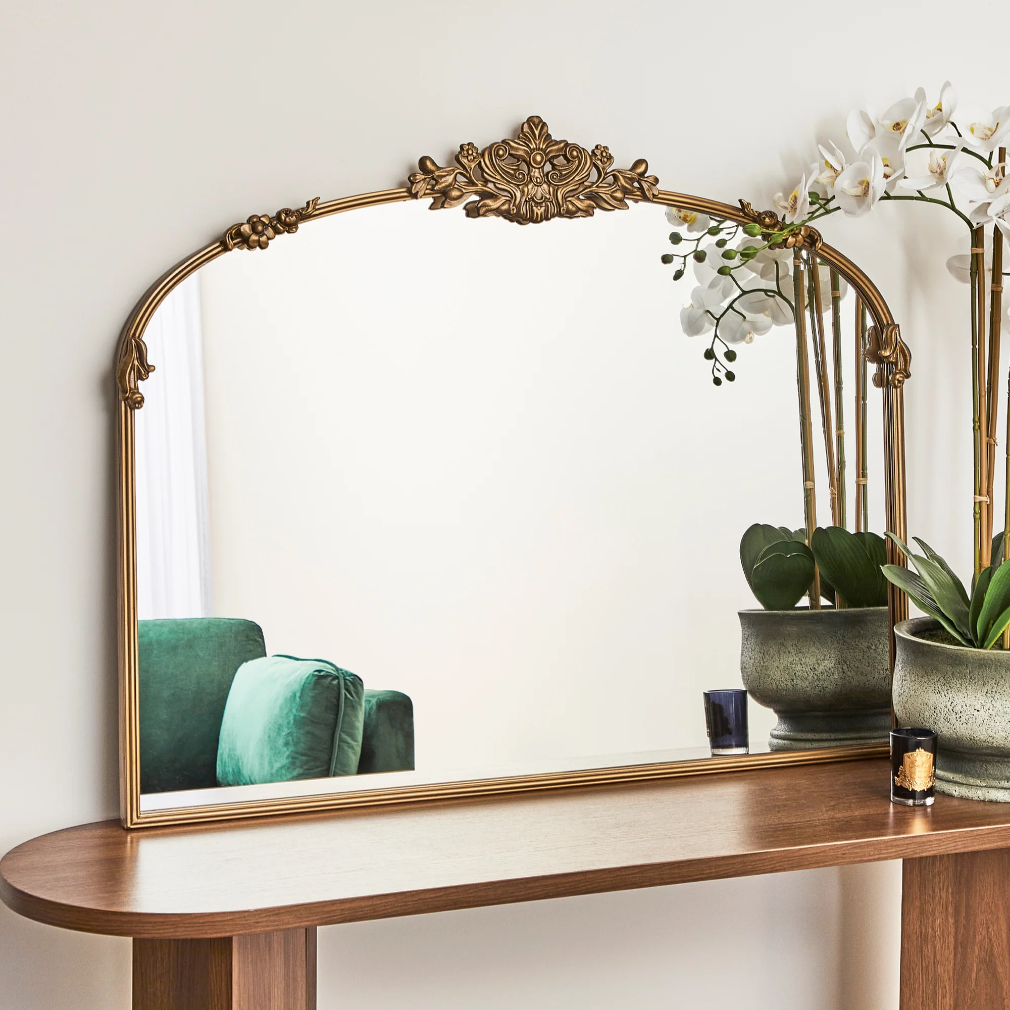 Florence 100cm Baroque Mirror Gold