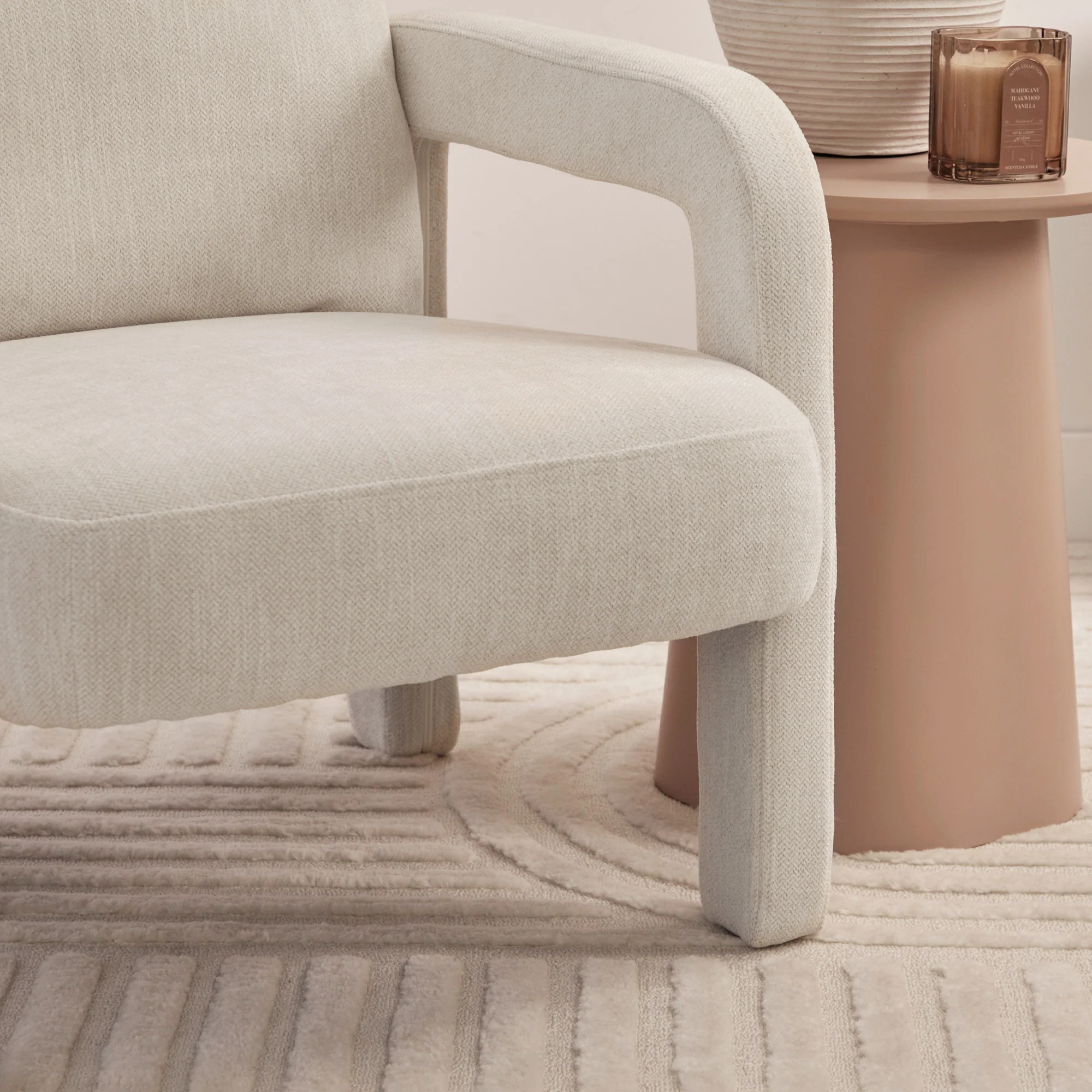 Foster Armchair Cream (Set of 2) - Image 4
