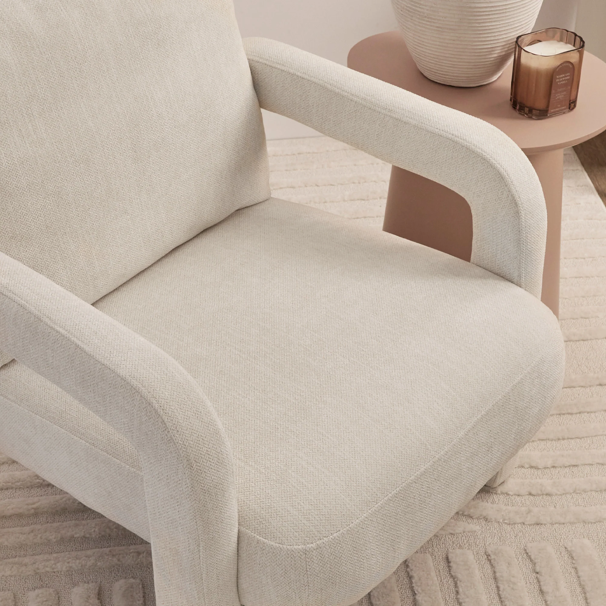Foster Armchair Cream (Set of 2) - Image 7