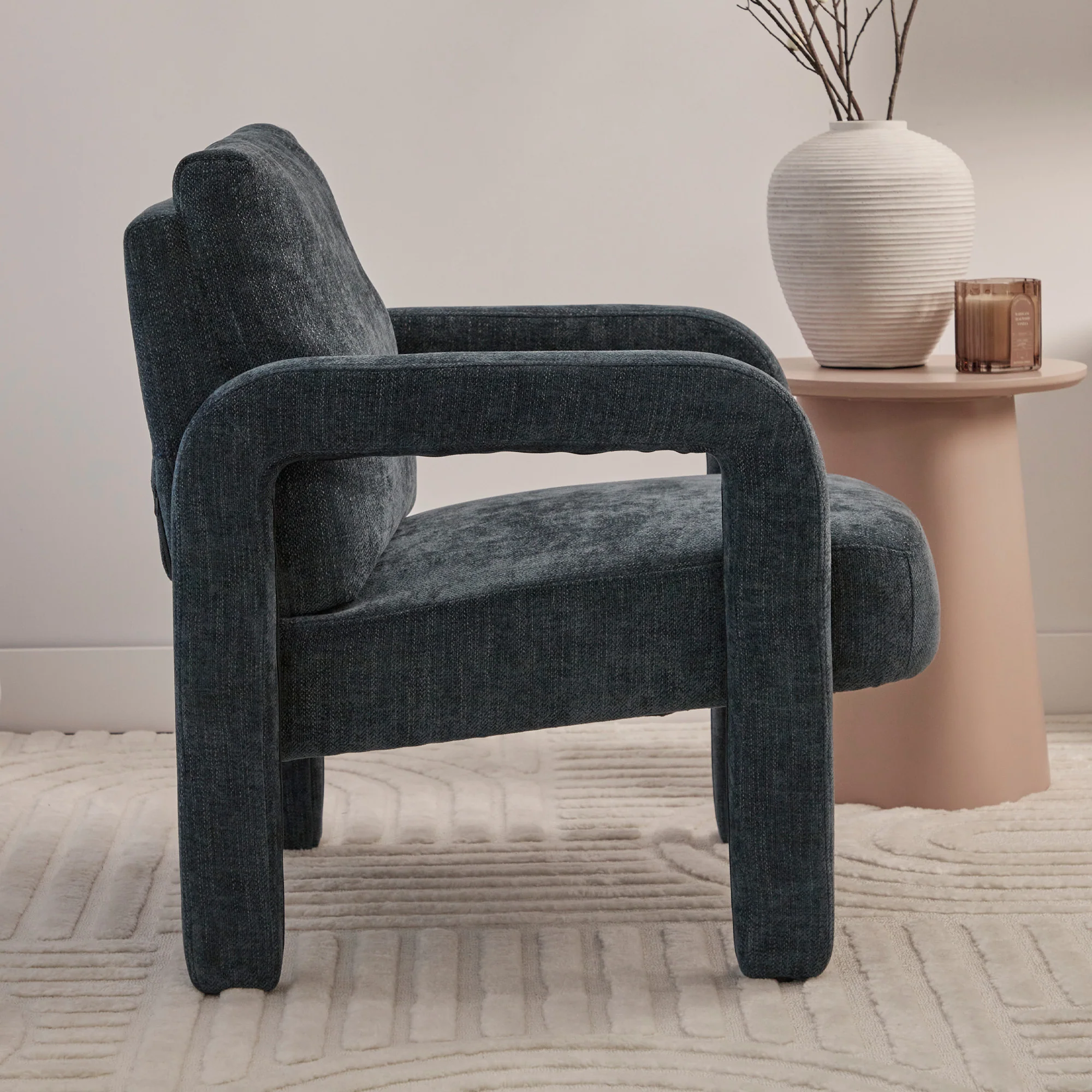 Foster Armchair Navy - Image 5