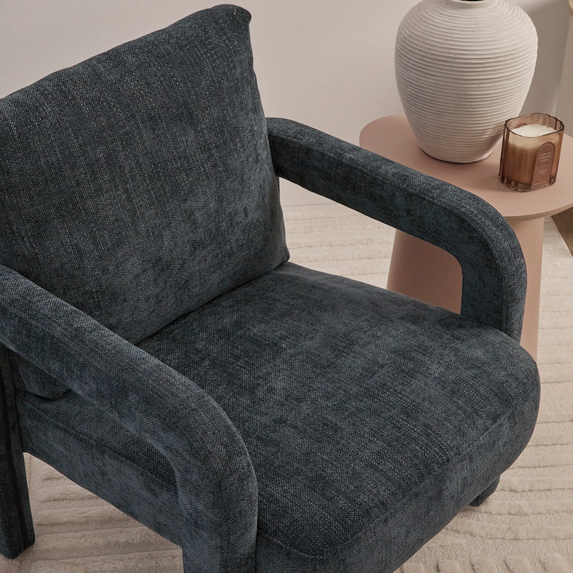 Foster Armchair Navy - Image 7