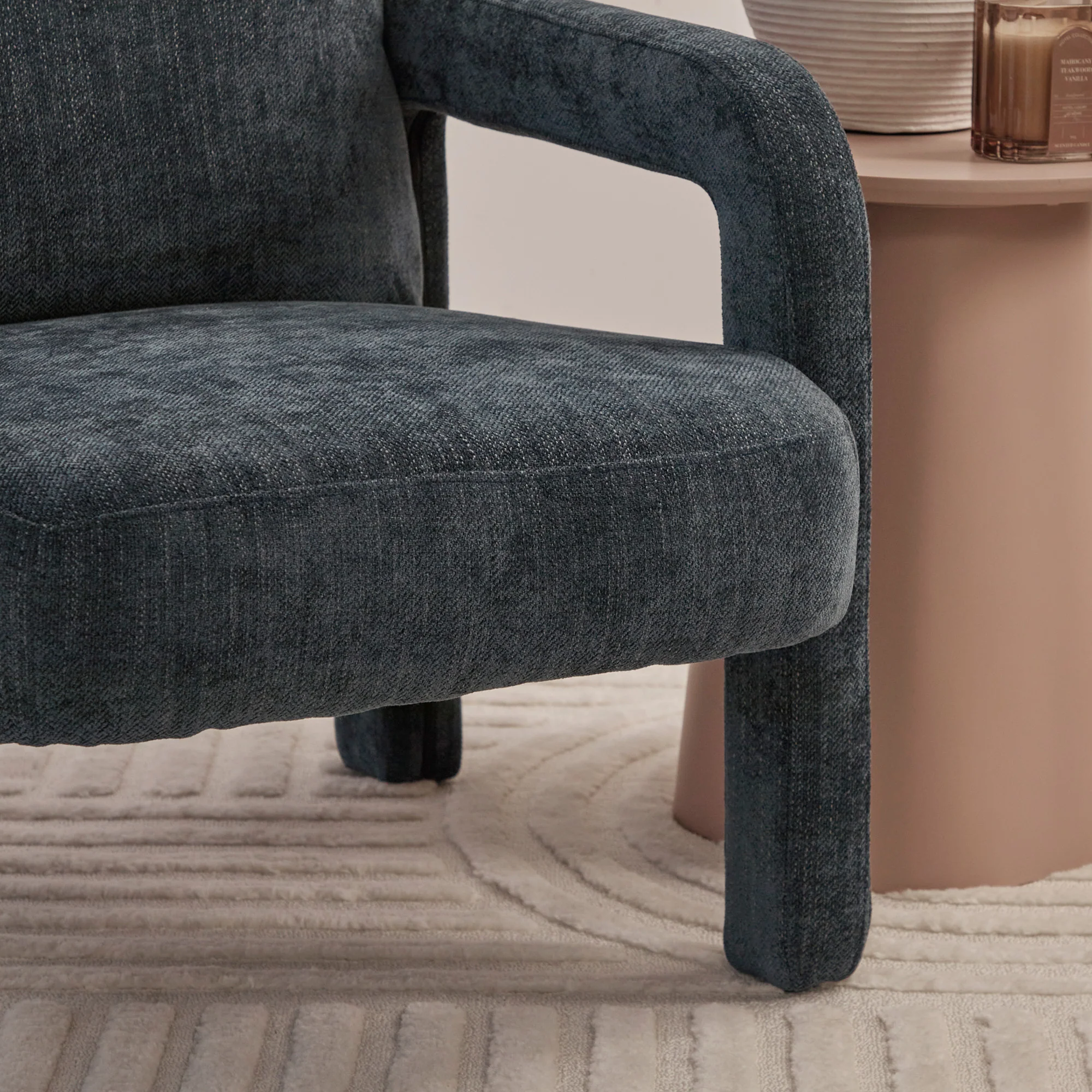 Foster Armchair Navy (Set of 2) - Image 4
