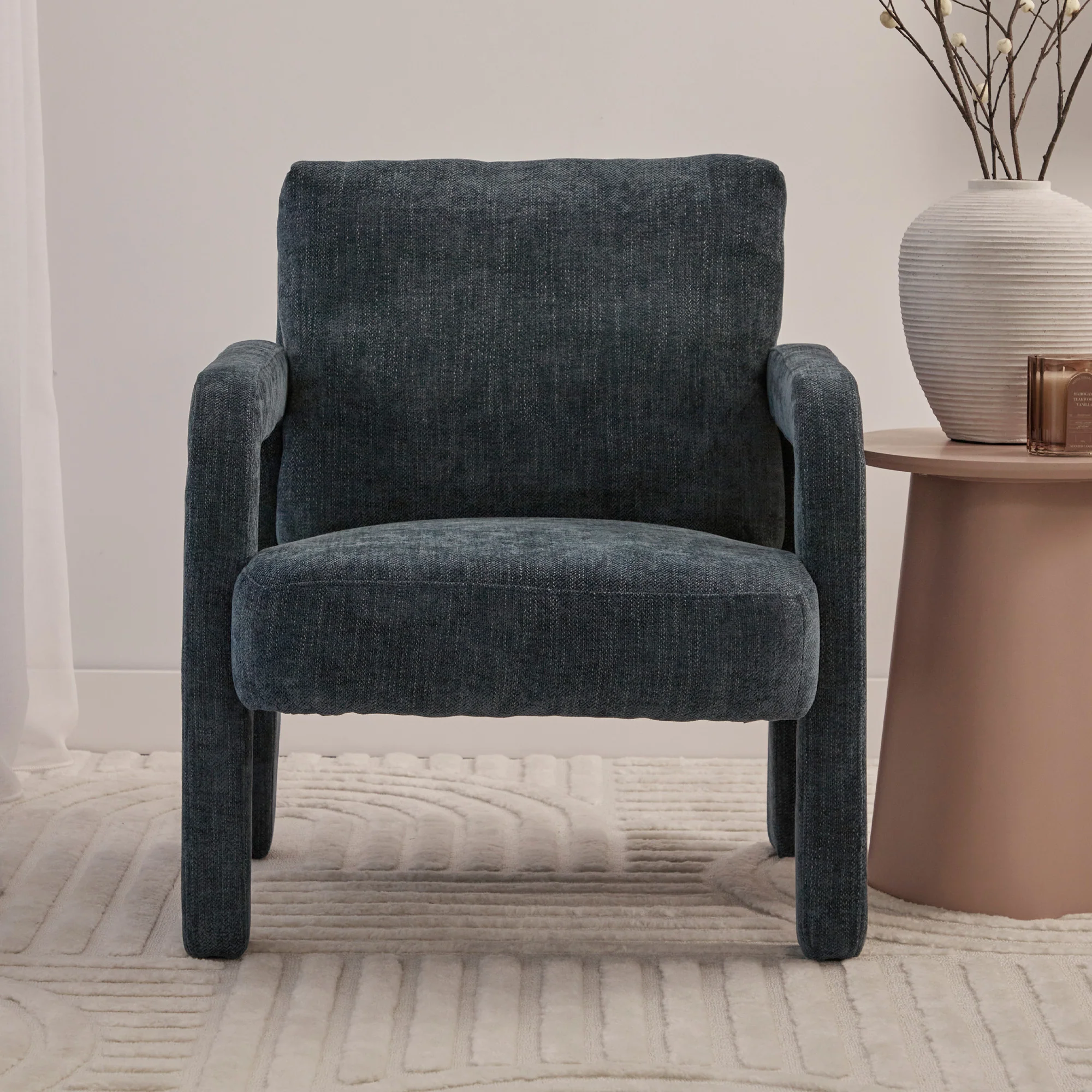Foster Armchair Navy (Set of 2) - Image 8