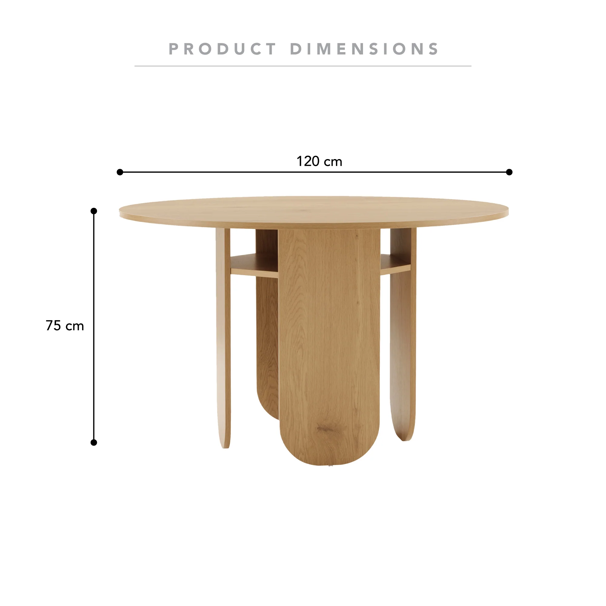 Frank Dining Table (120cm) - Image 3