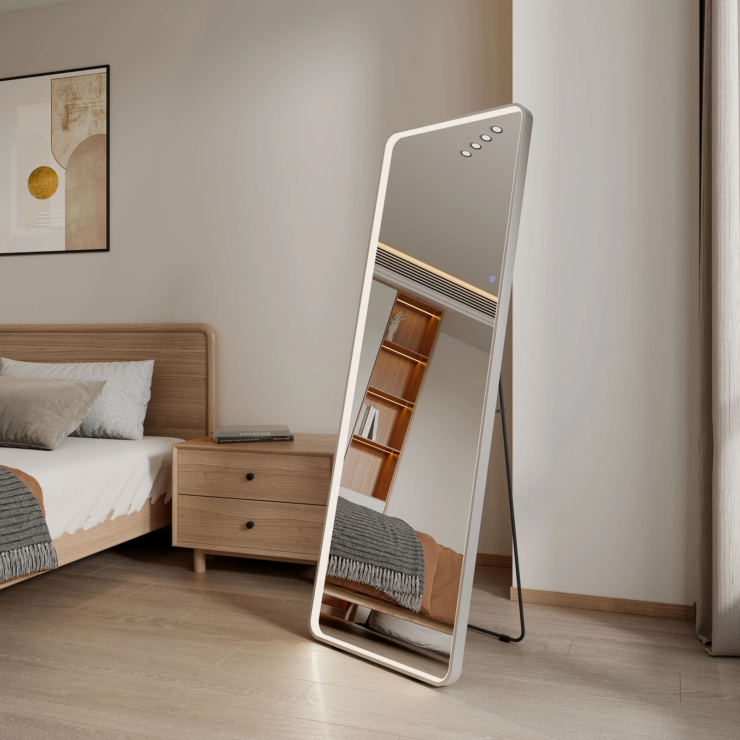 Front Illuminated 160cm LED Standing Mirror - Image 6