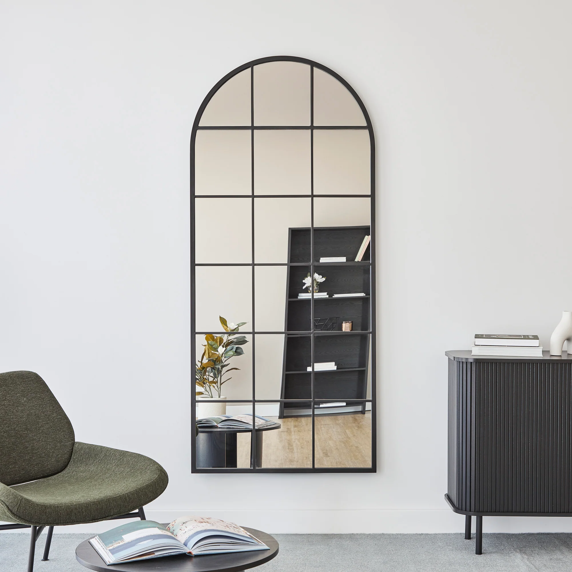 Sophia 180cm Arch Mirror Black - Image 6
