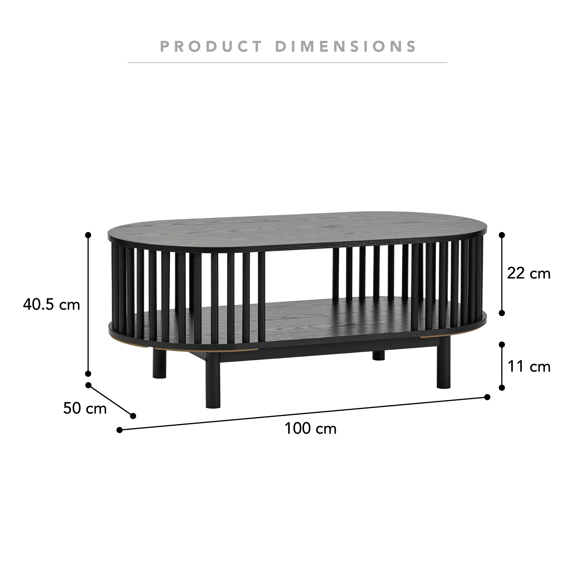 Halo Coffee Table Black - Image 3