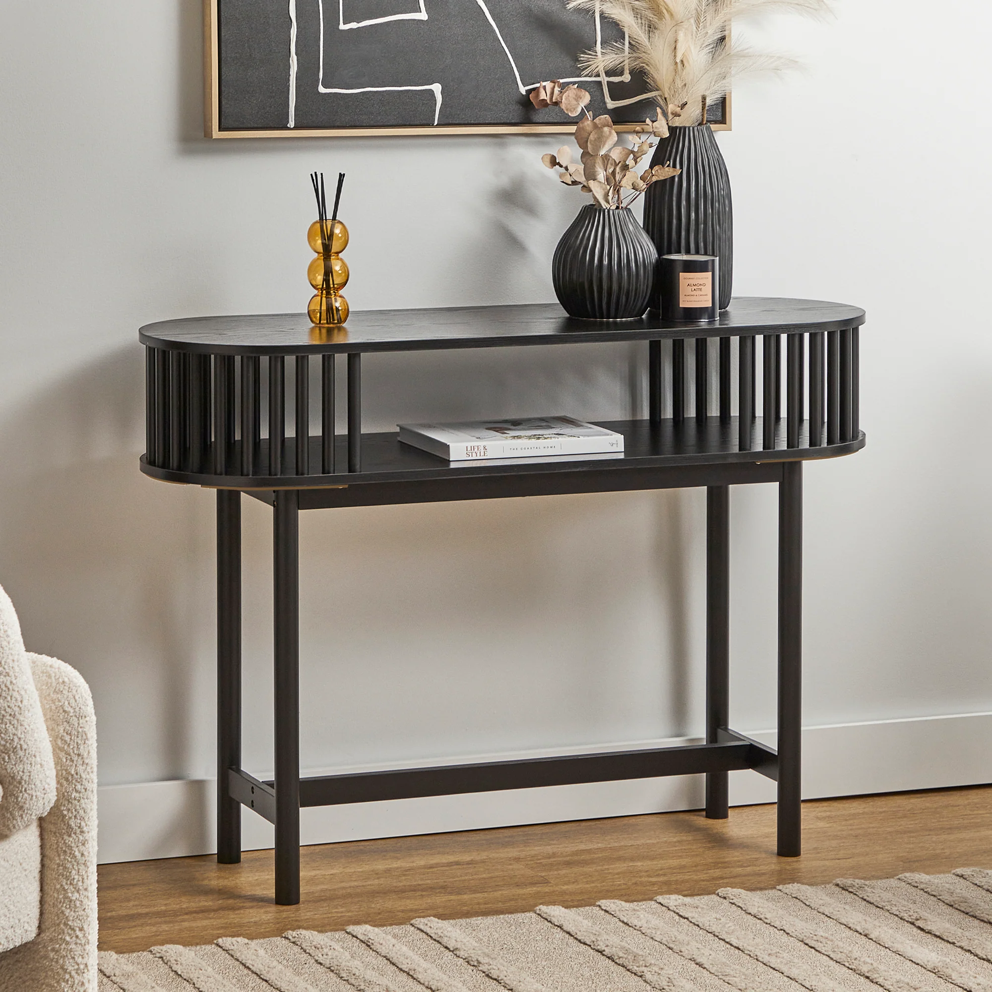 Halo Console Table Black (110cm)