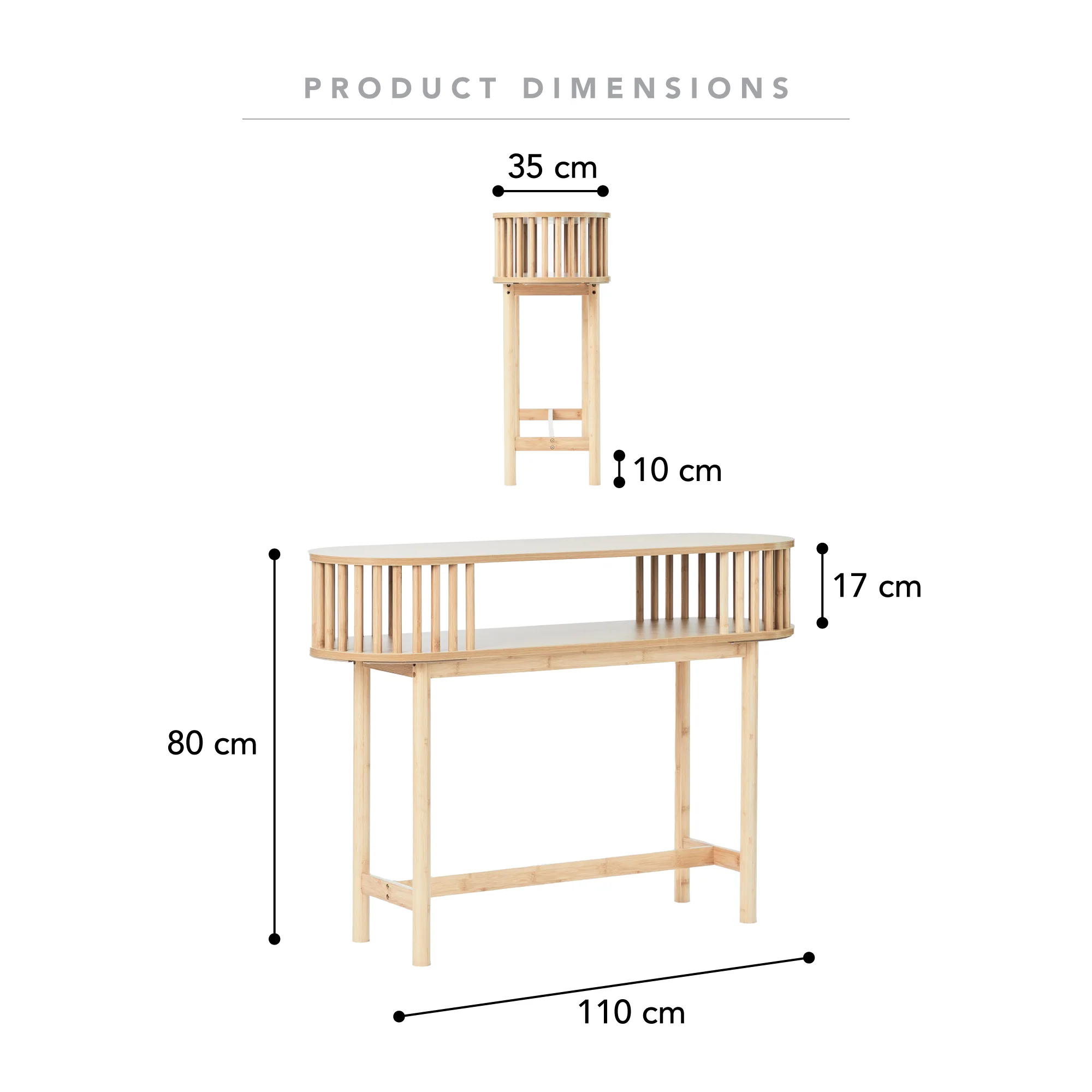 Halo Console Table Natural (110cm) - Image 3