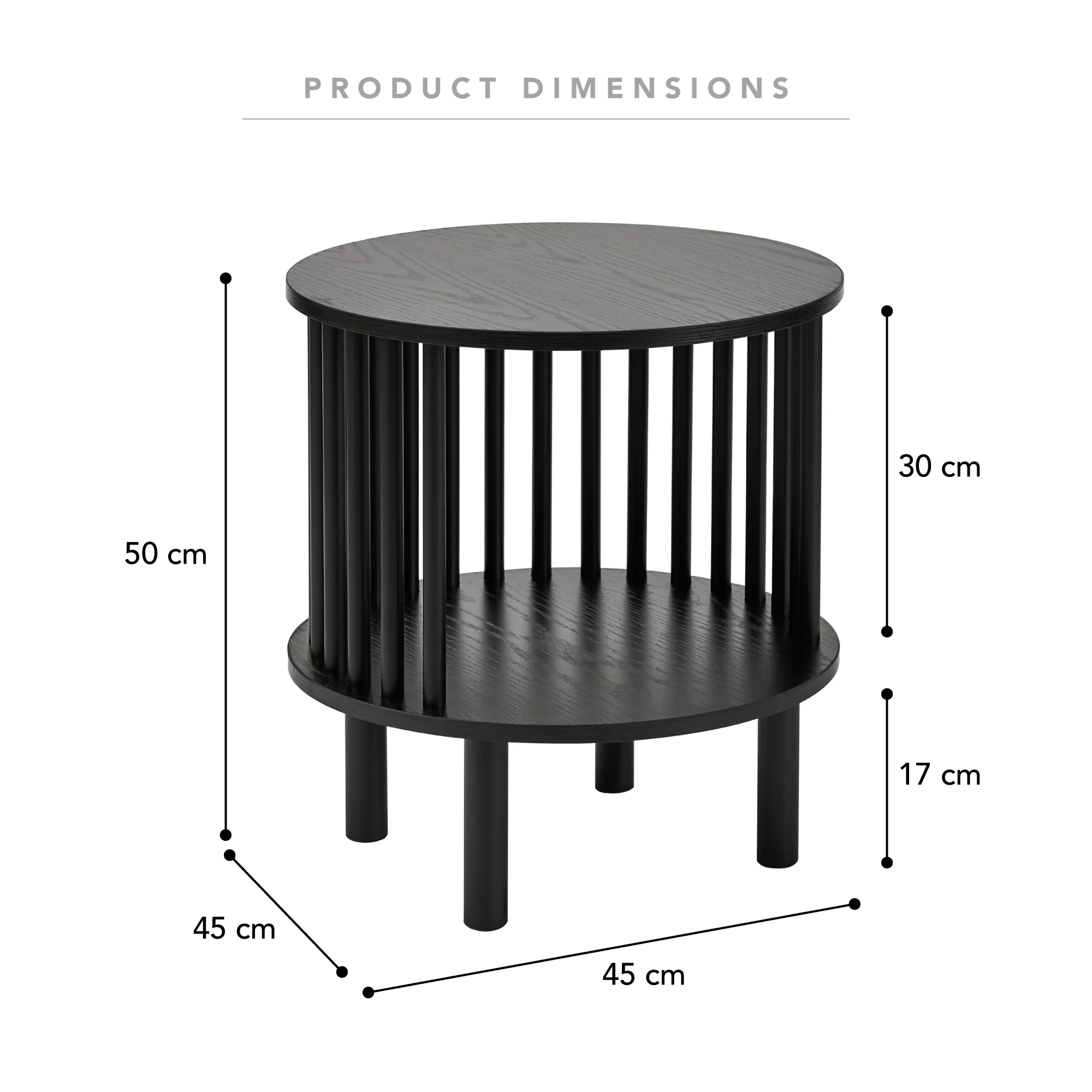 Halo Side Table Black - Image 3