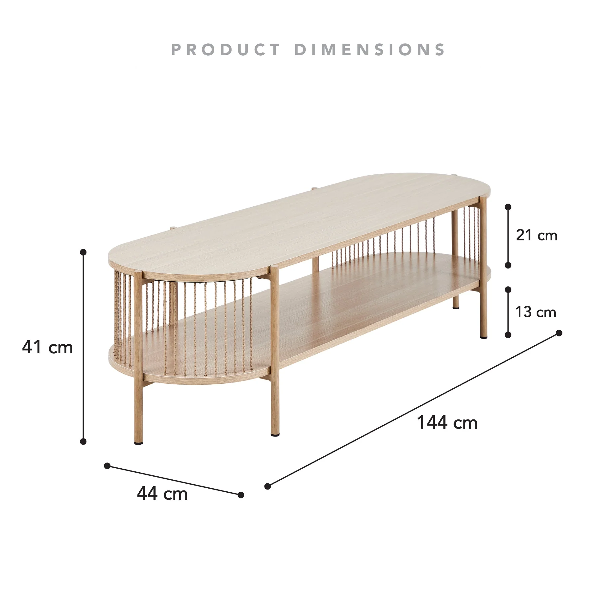 Harbour Entertainment Unit Natural (144cm) - Image 3