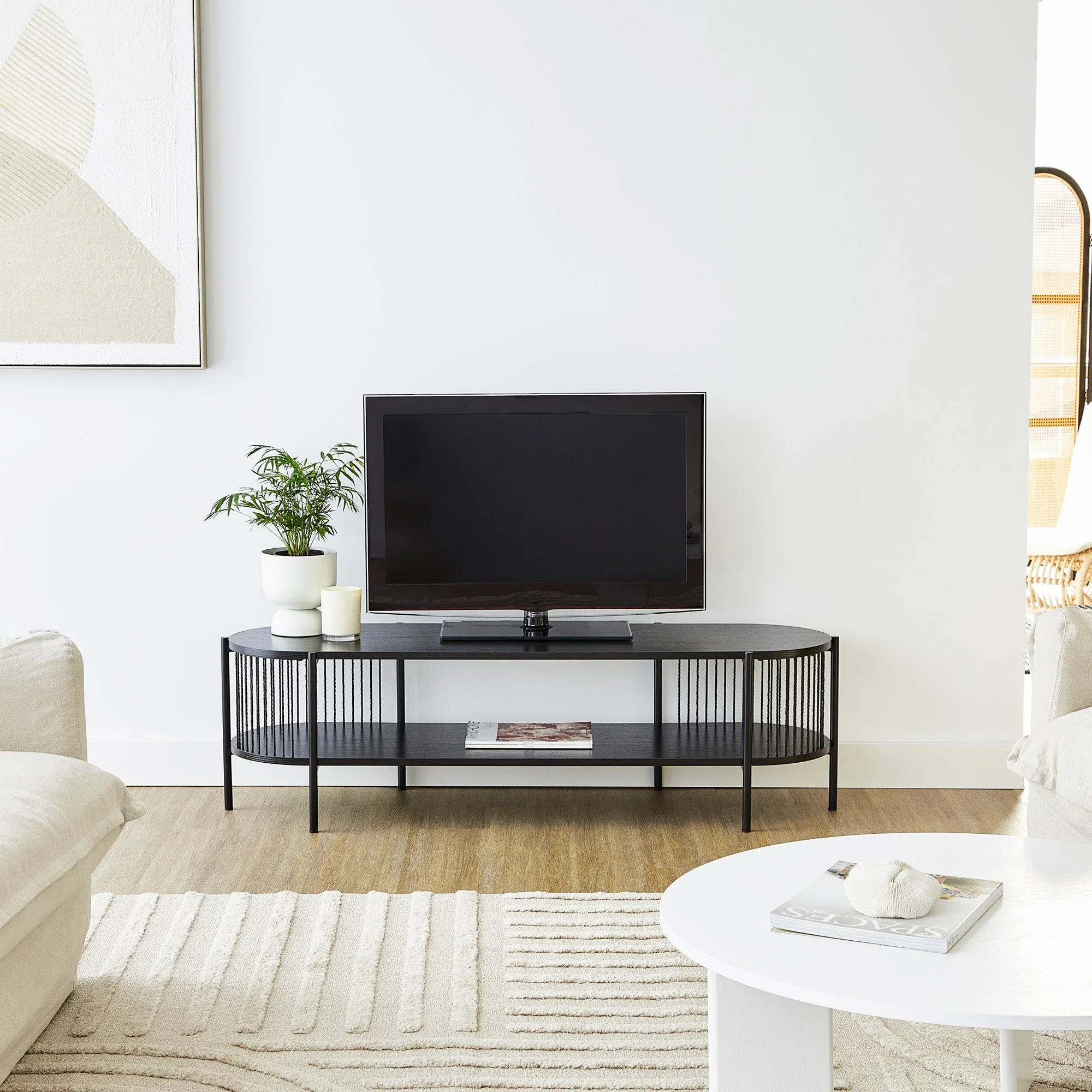 Harbour Entertainment Unit Black (144cm)