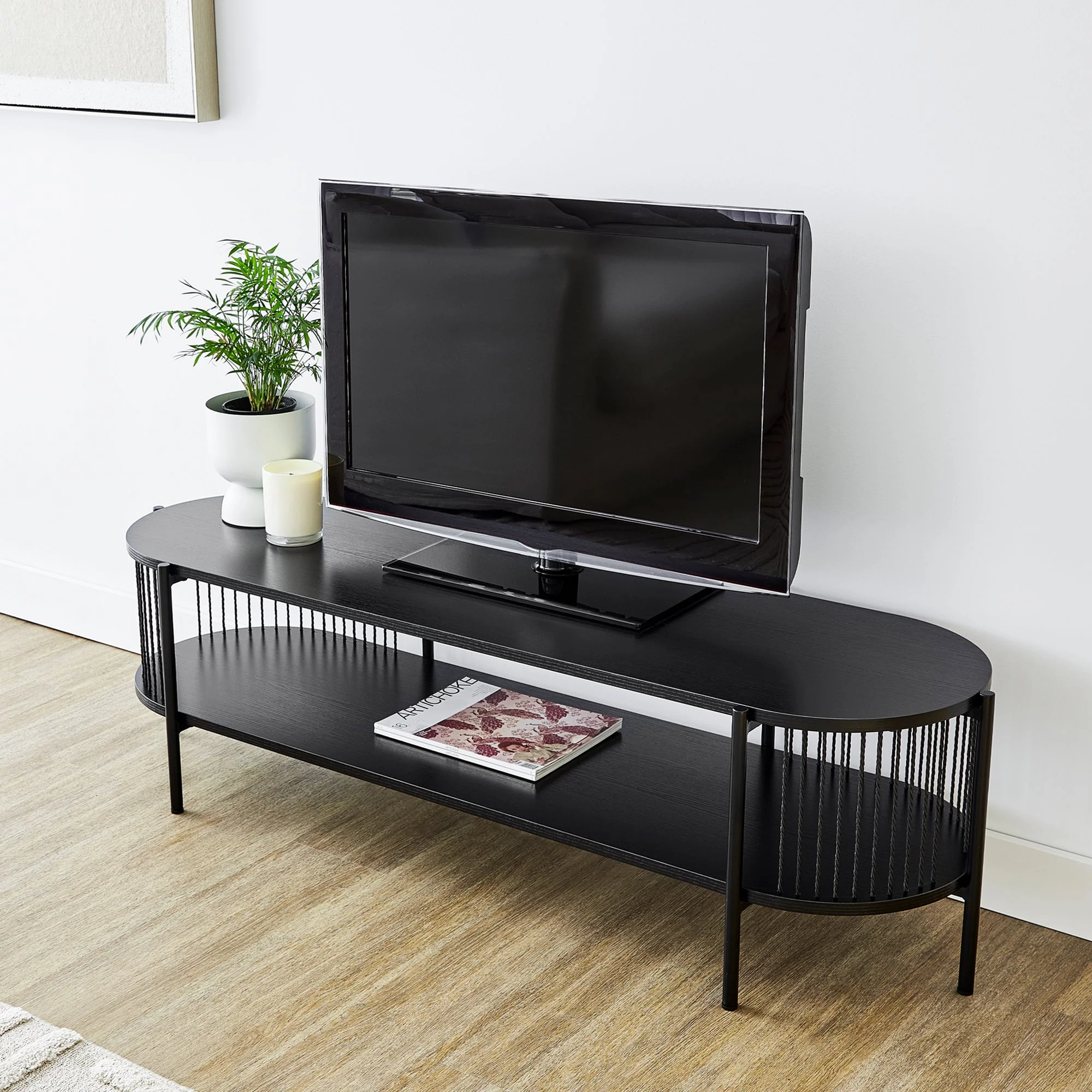 Harbour Entertainment Unit Black (144cm) - Image 4