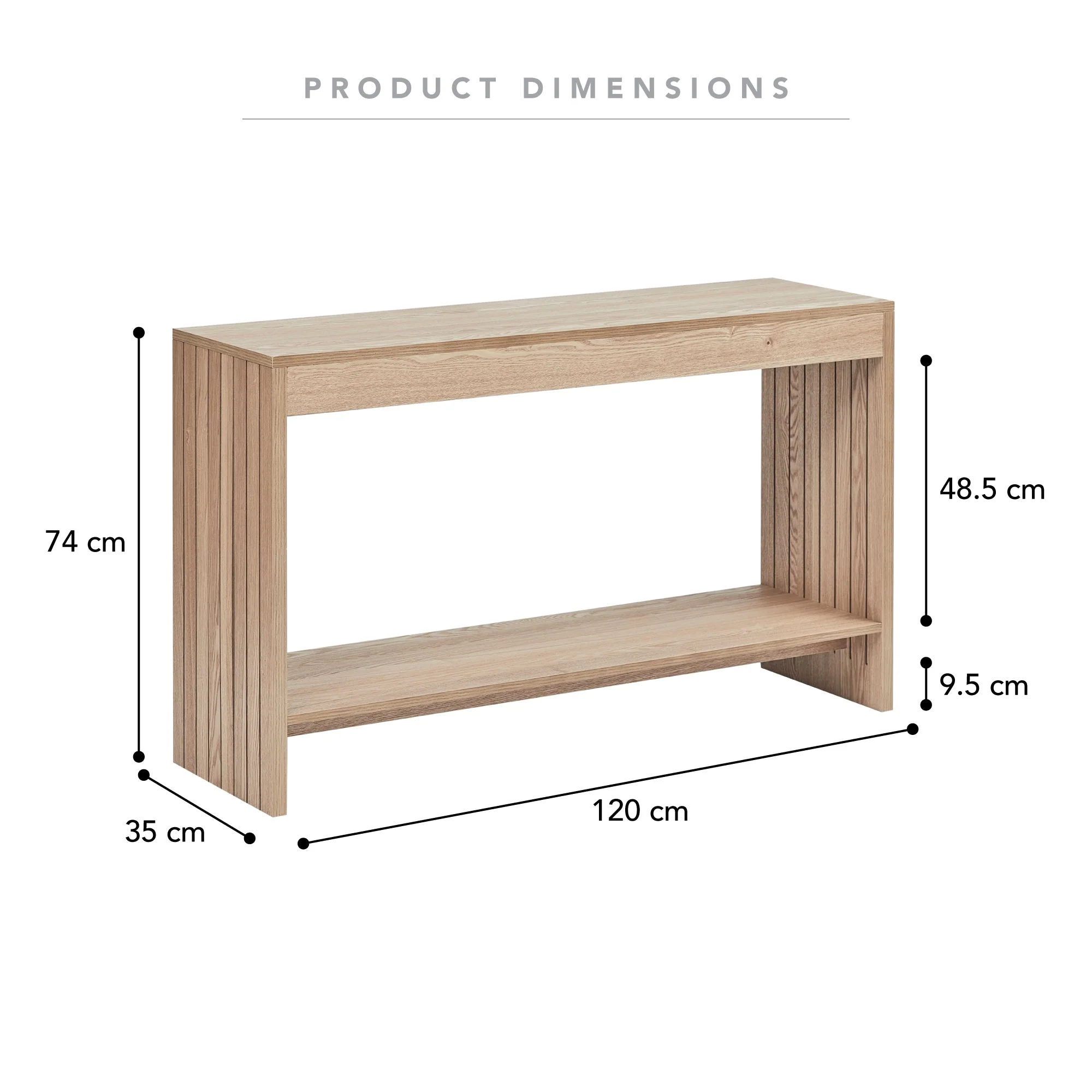 Harper Console Table Natural (120cm) - Image 3