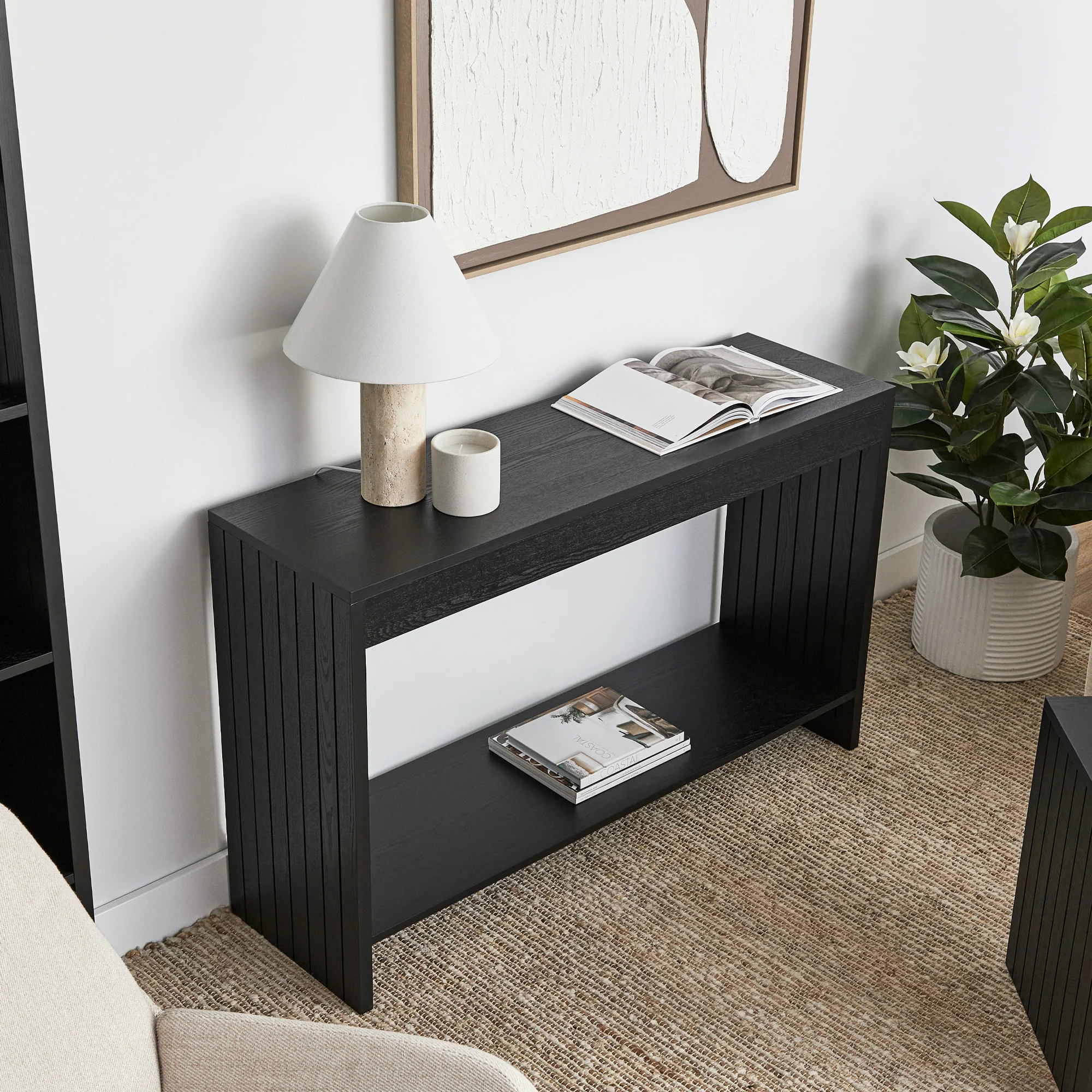 Harper Console Table Black (120cm) - Image 6