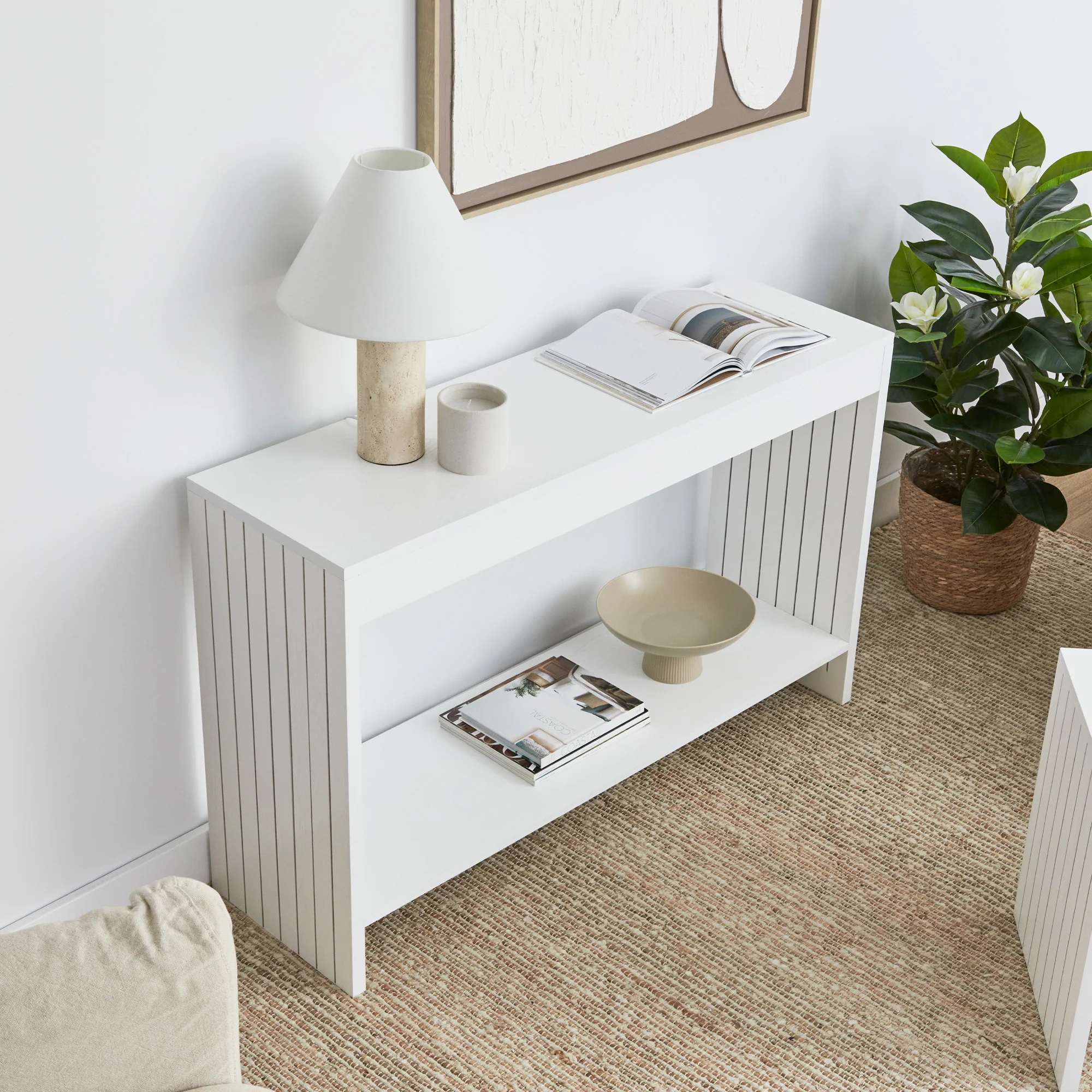 Harper Console Table White (120cm) - Image 6