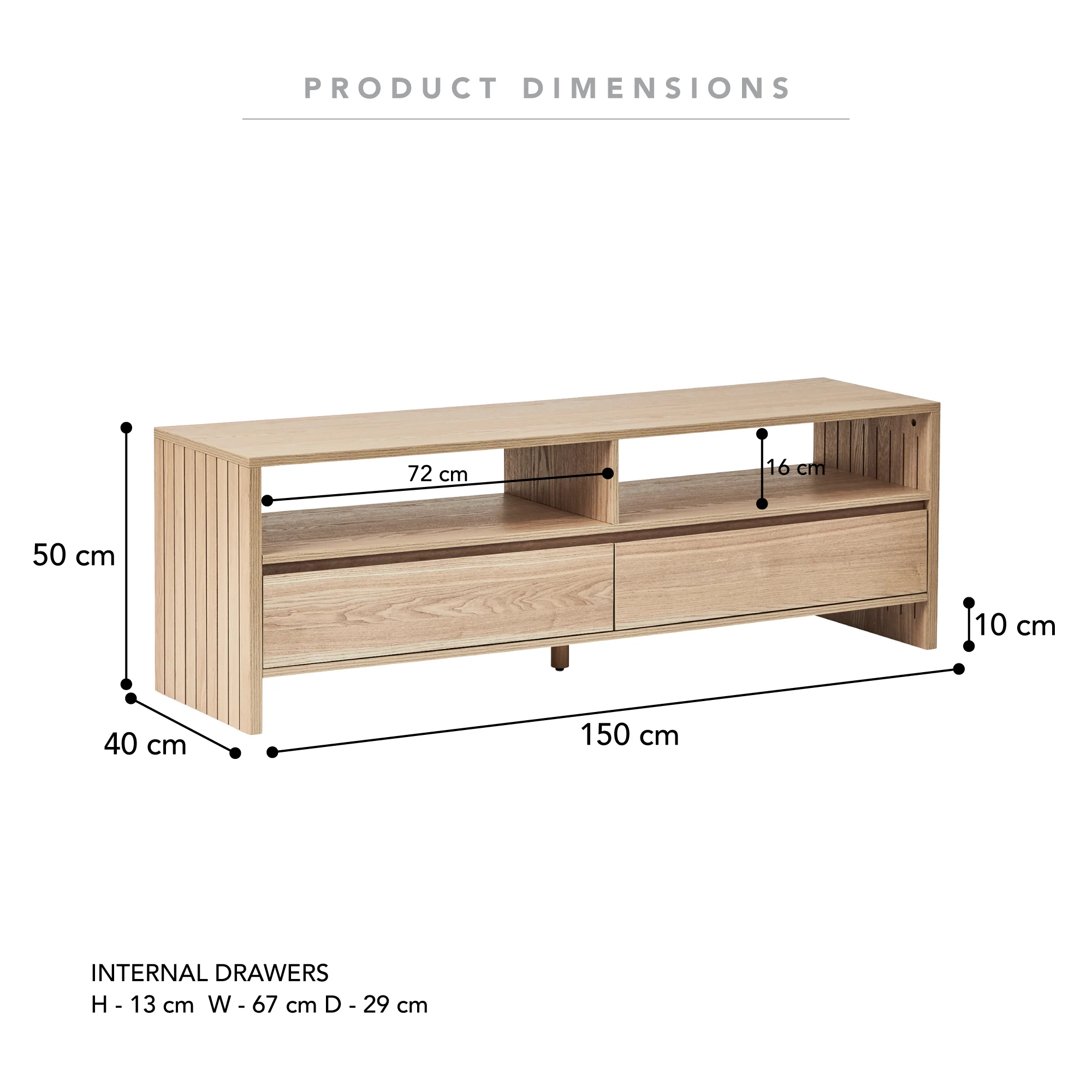 Harper Entertainment Unit Natural (150cm) - Image 3