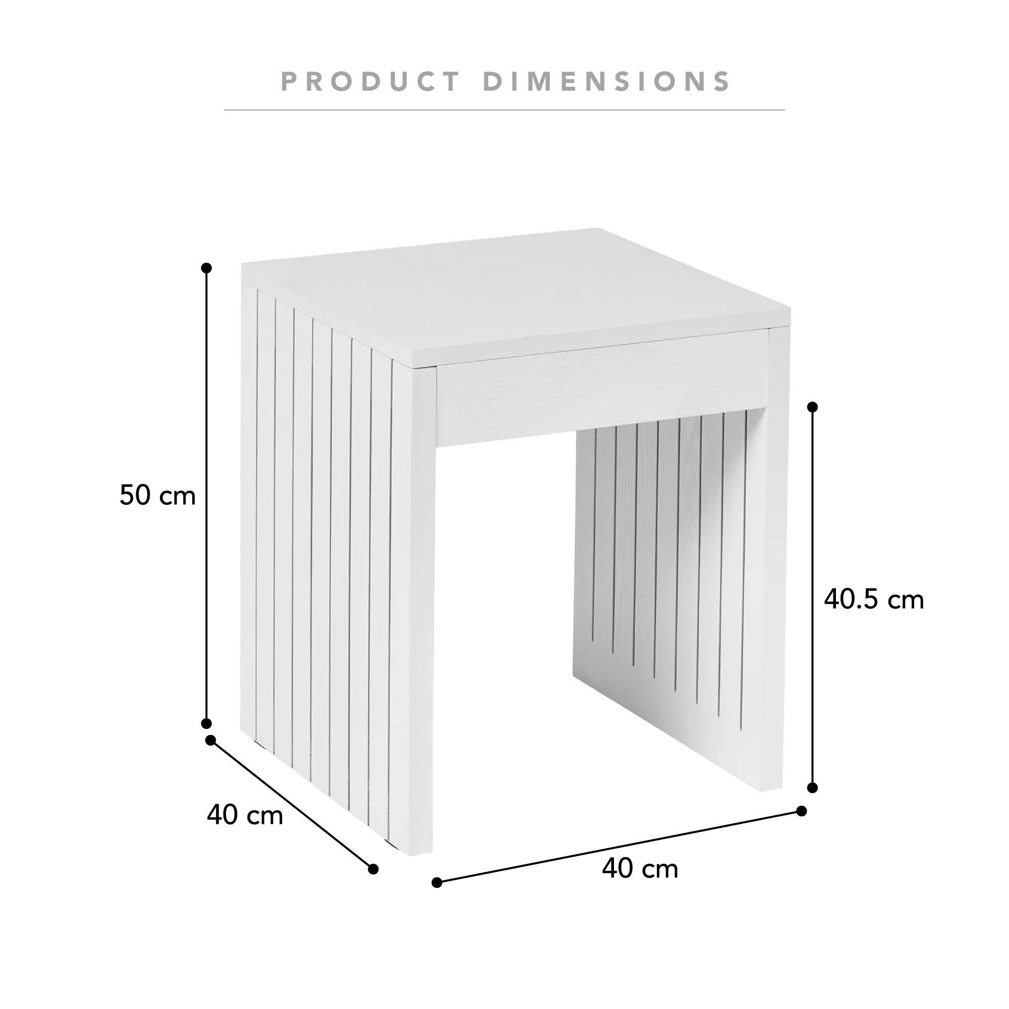 Harper Side Table White - Image 3