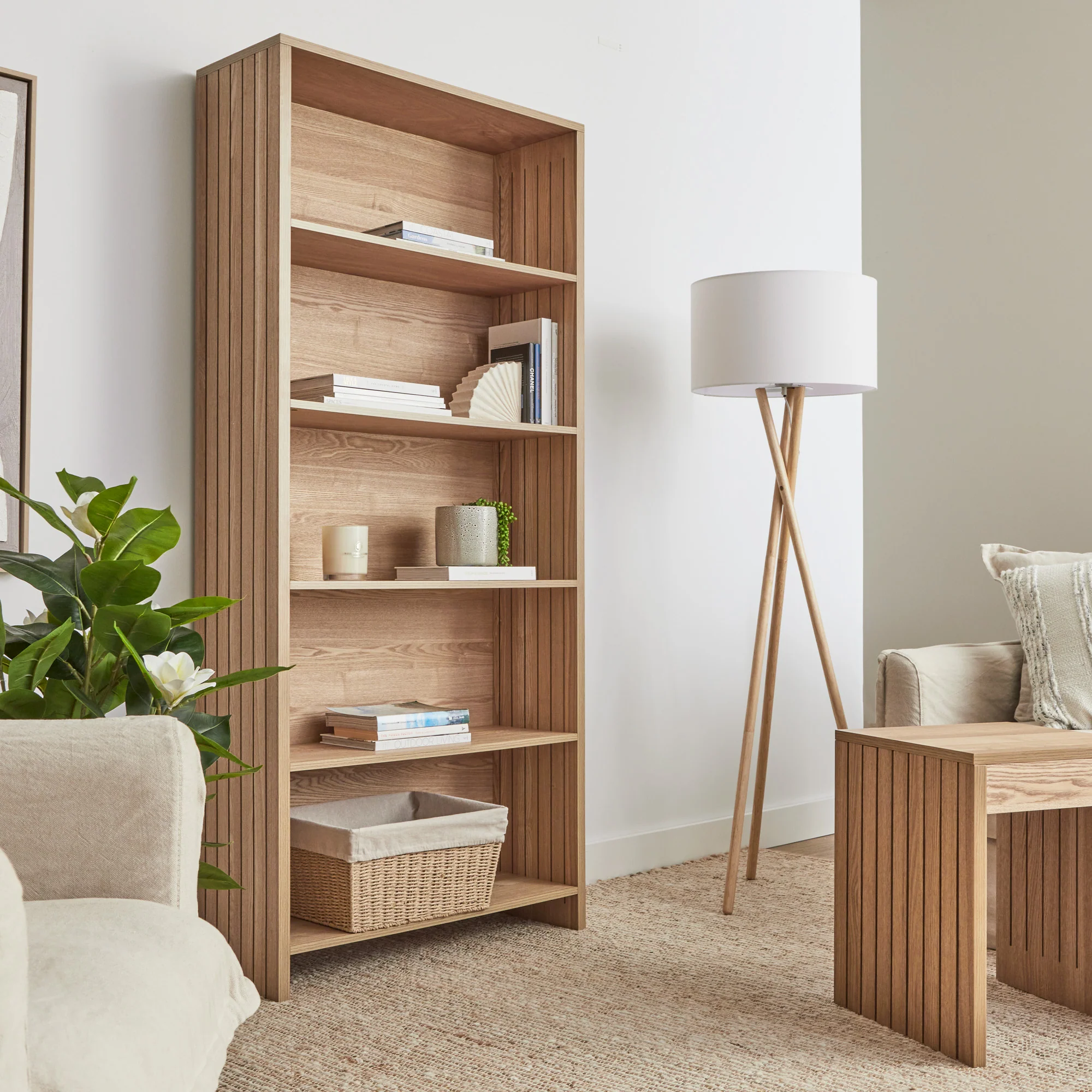Harper 5 Tier Bookshelf Natural - Image 6