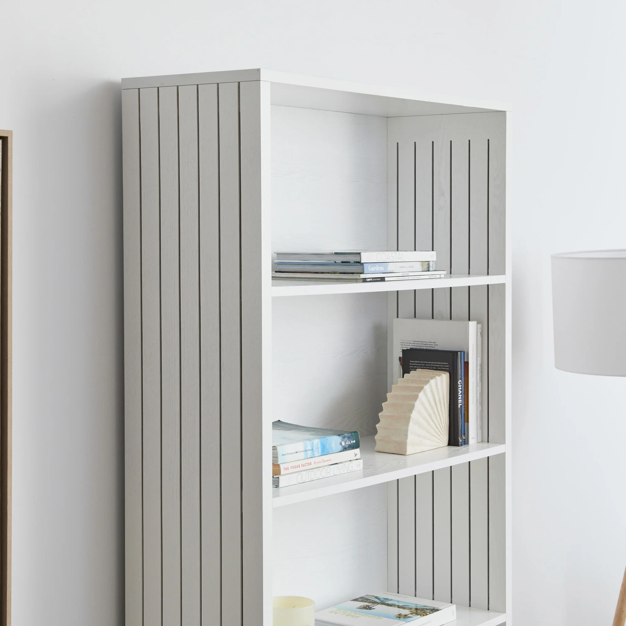 Harper 5 Tier Bookshelf White - Image 5