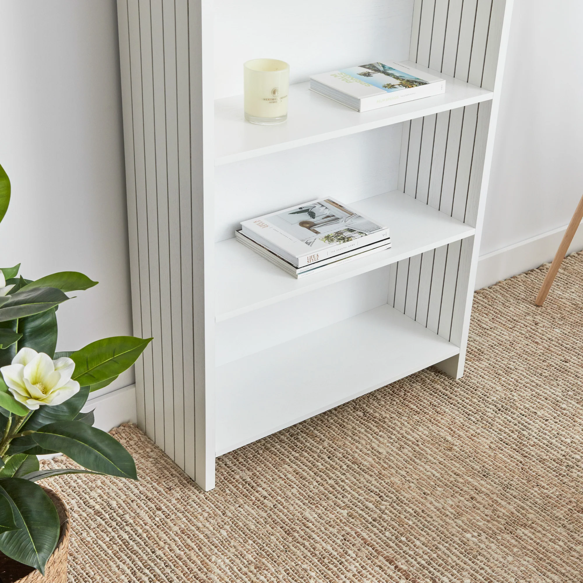 Harper 5 Tier Bookshelf White - Image 7