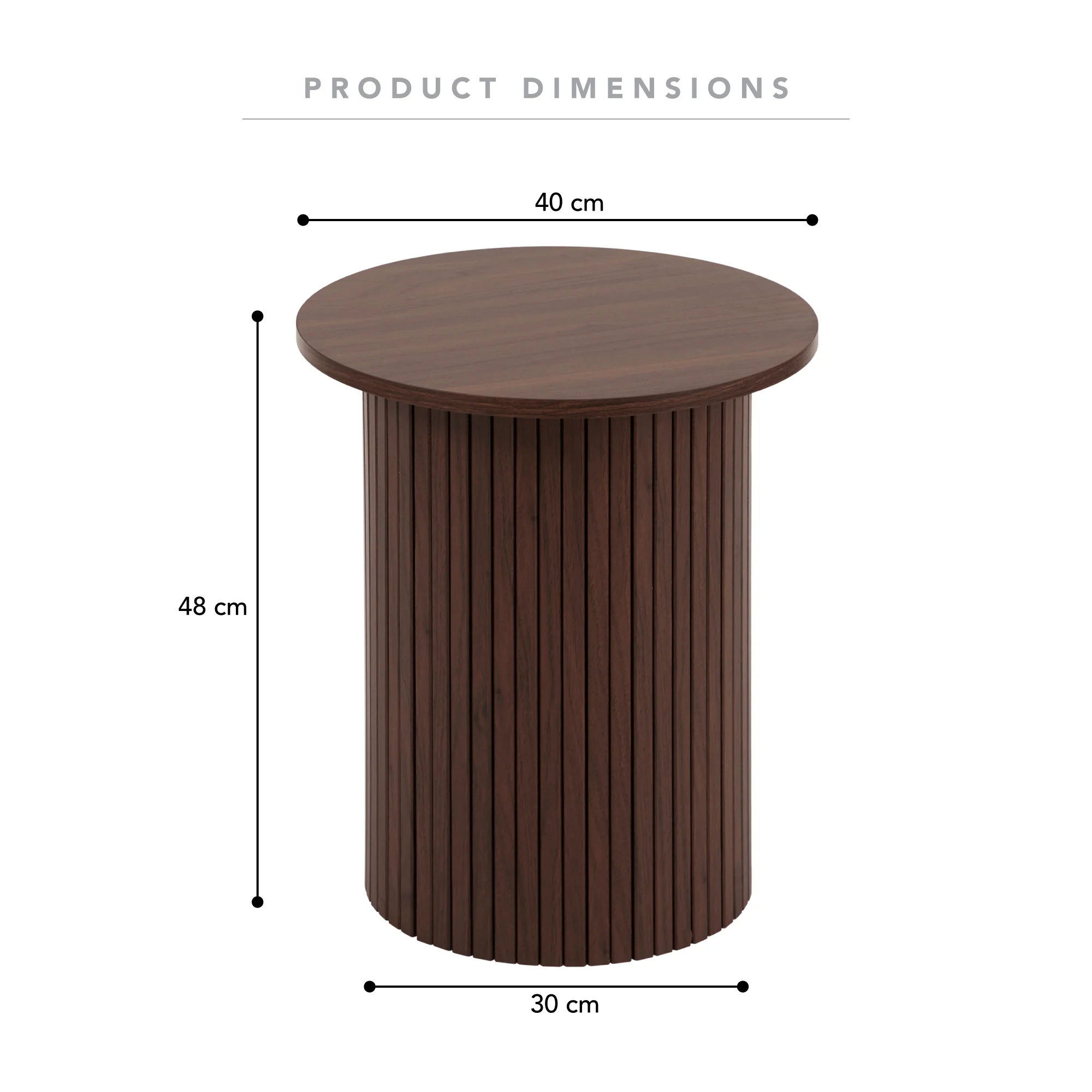 Haven Side Table Walnut - Image 3