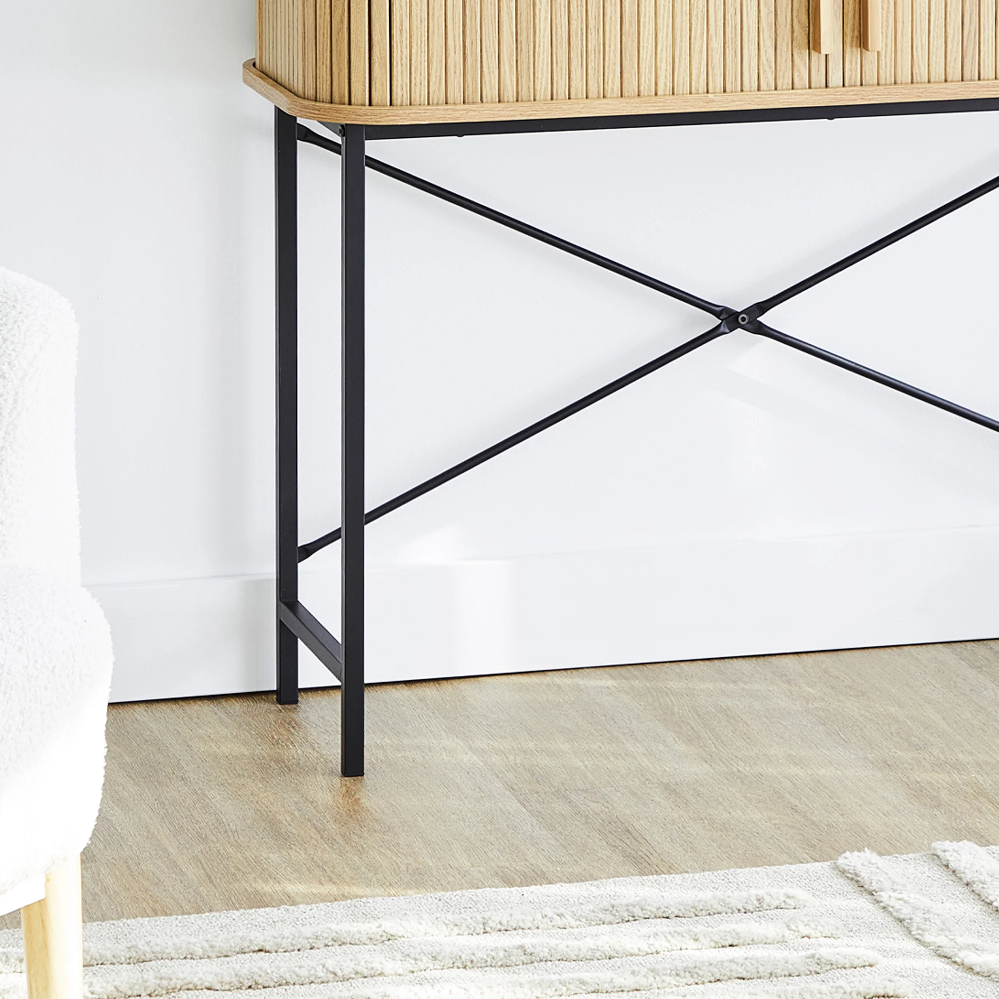 Haven Sliding Door Console Table Natural (100cm) - Image 12