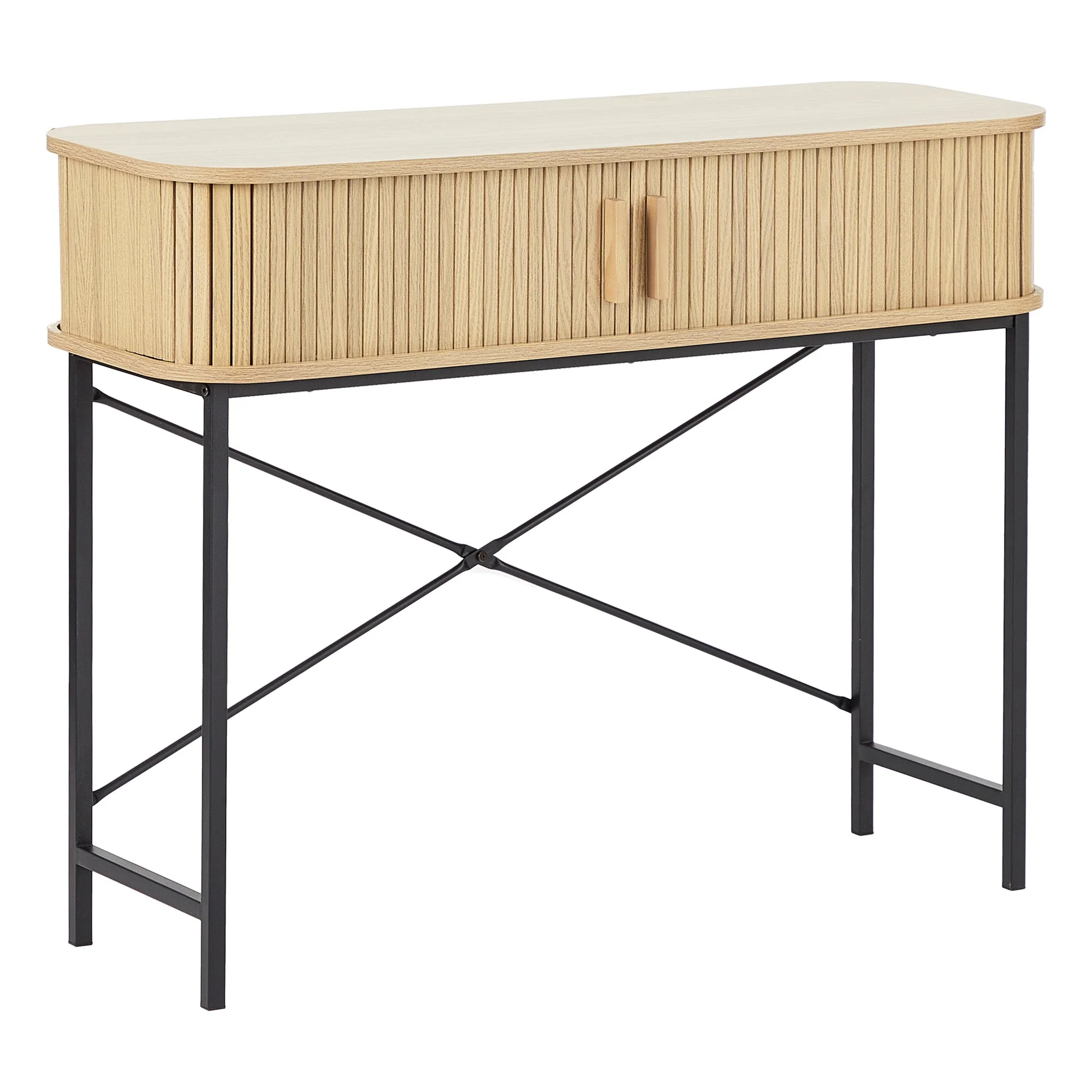 Haven Sliding Door Console Table Natural (100cm) - Image 3