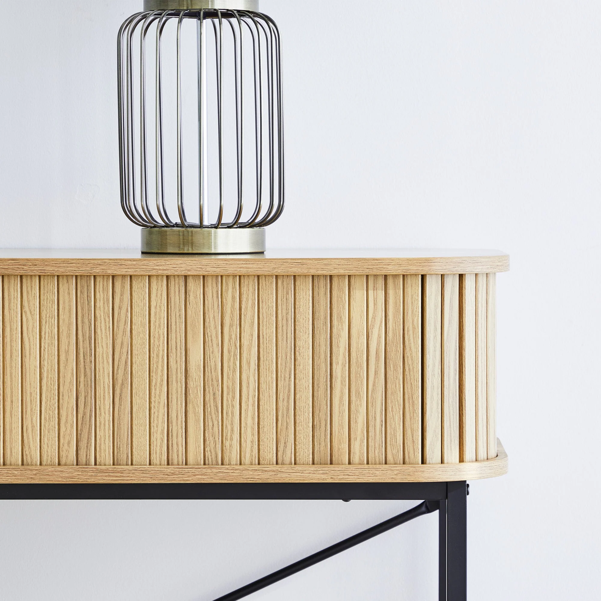 Haven Sliding Door Console Table Natural (100cm) - Image 6