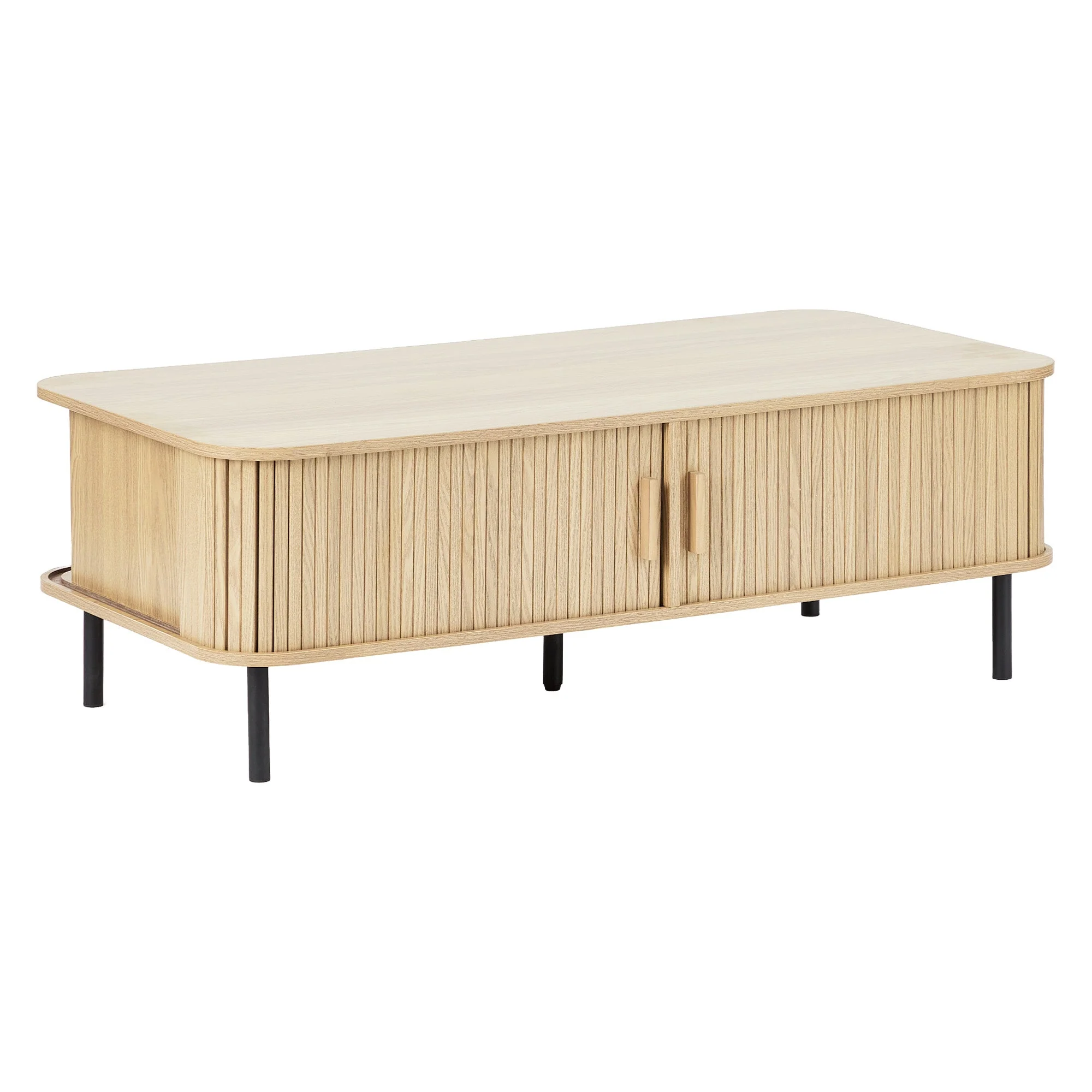 Haven Sliding Door Coffee Table Natural - Image 2