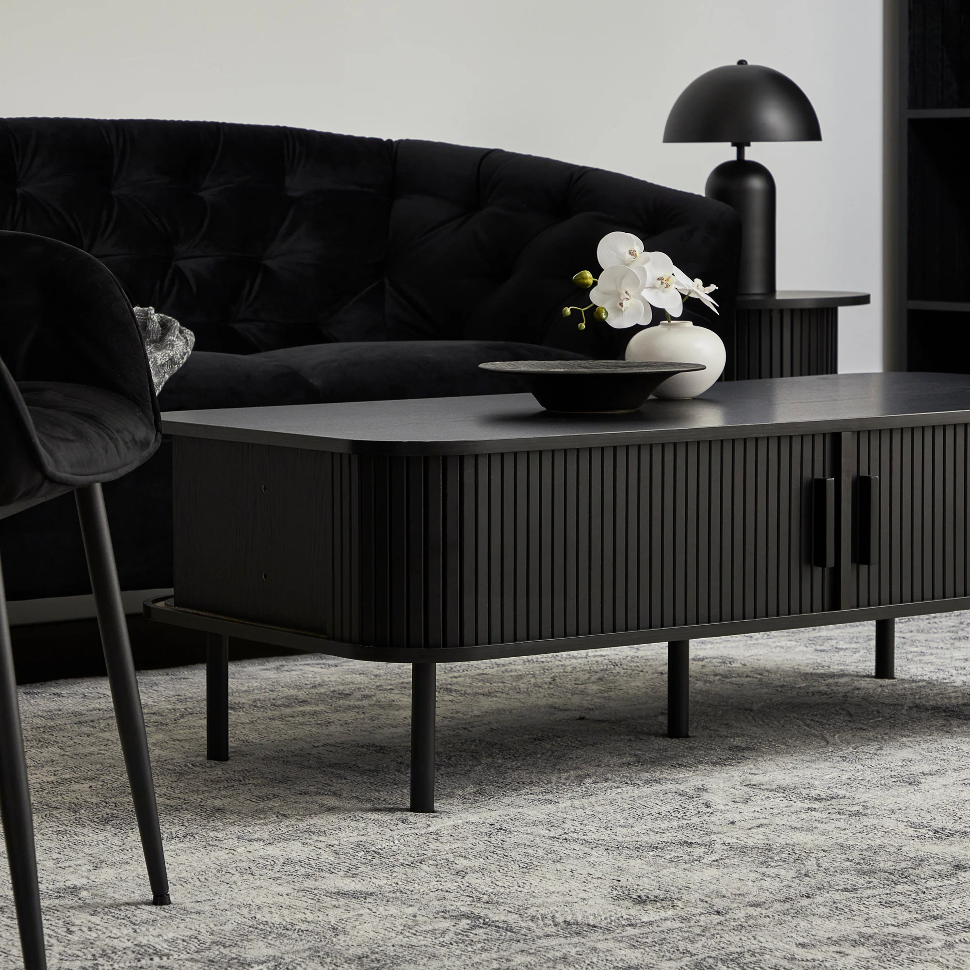 Haven Sliding Door Coffee Table Black - Image 4