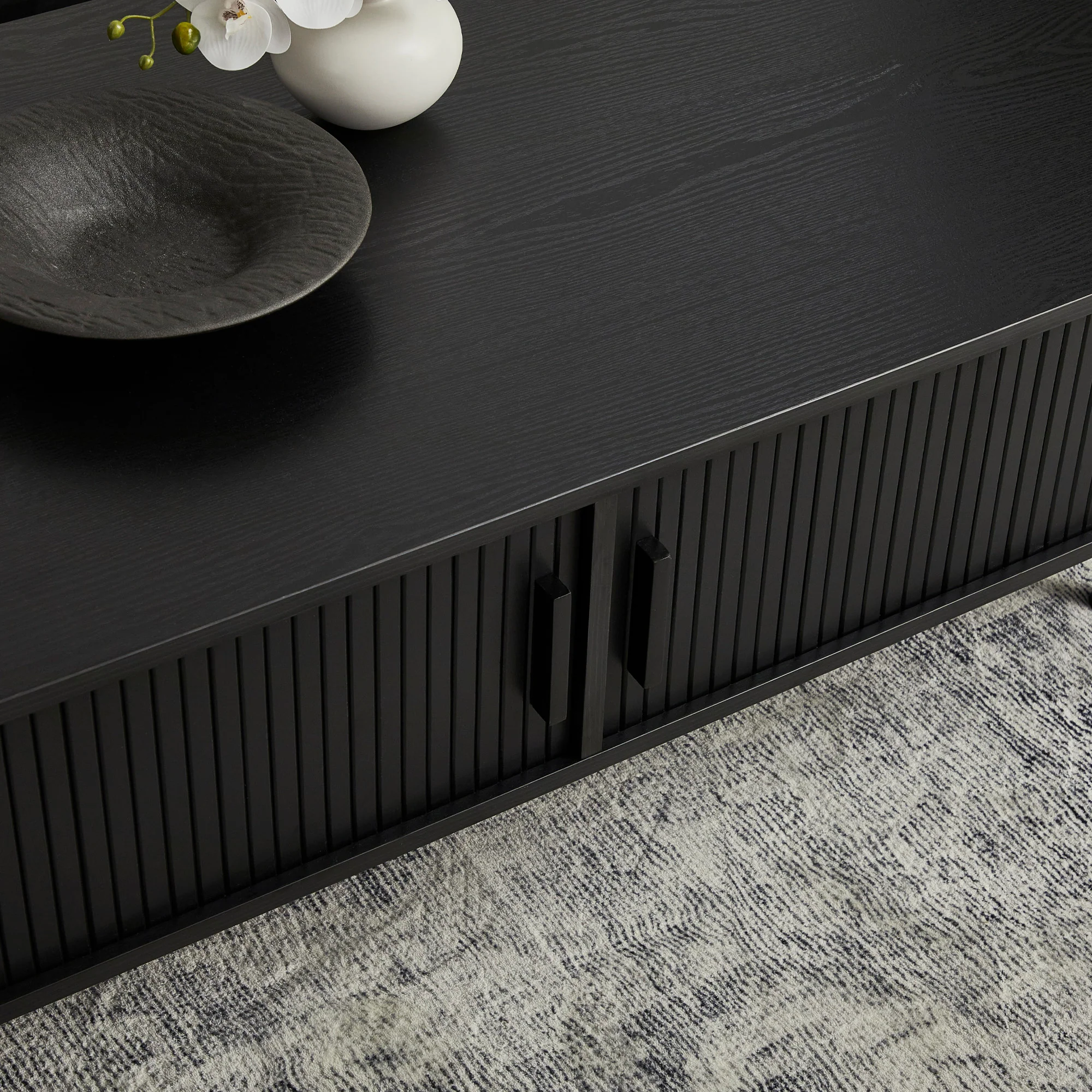 Haven Sliding Door Coffee Table Black - Image 5