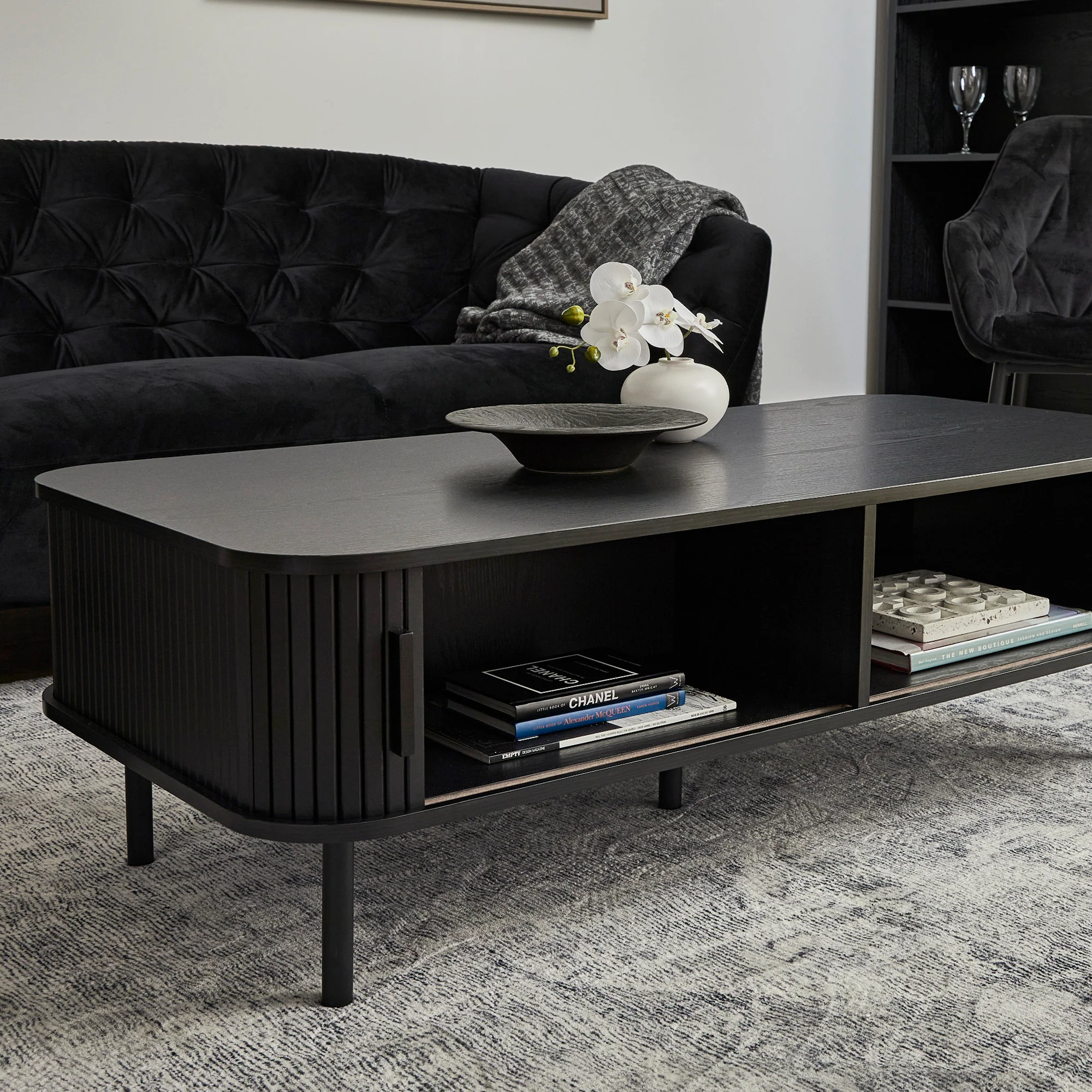 Haven Sliding Door Coffee Table Black - Image 7