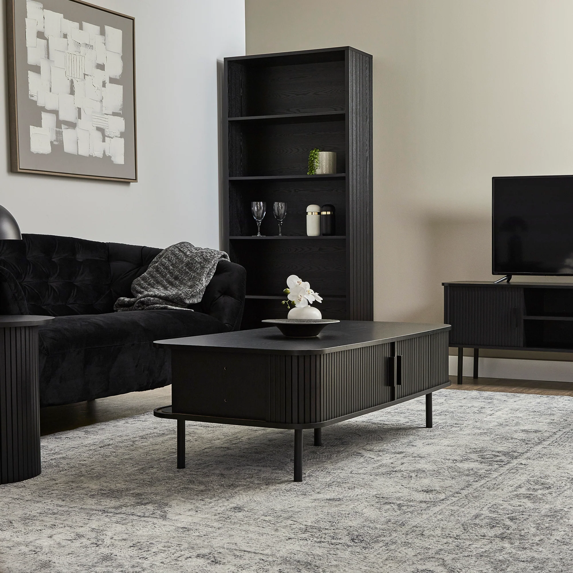Haven Sliding Door Coffee Table Black - Image 8
