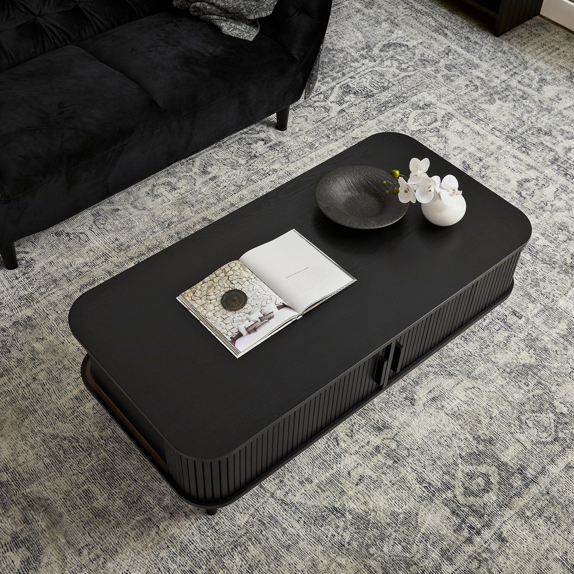 Haven Sliding Door Coffee Table Black - Image 9
